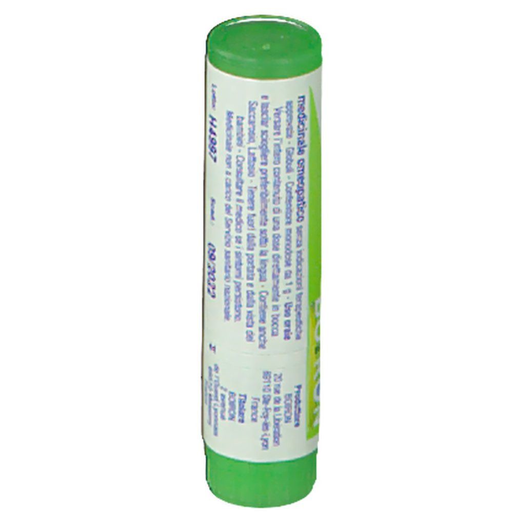 Confezione cilindrica, tappo verde. Testo in italiano. Scritta H4997, 09/2022. Prodotto in Francia.