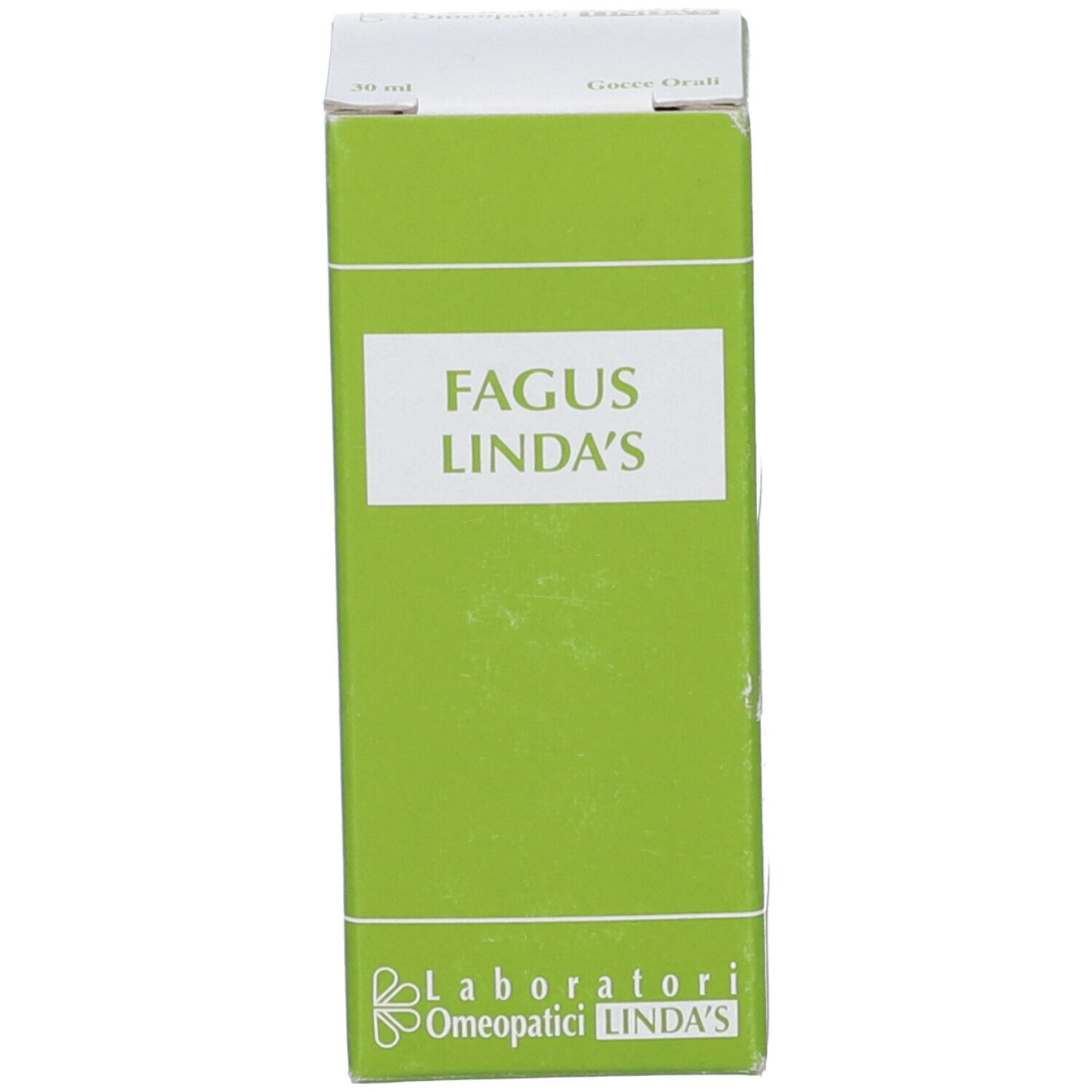Flacone gocce Fagus Linda's con etichetta e scatola.