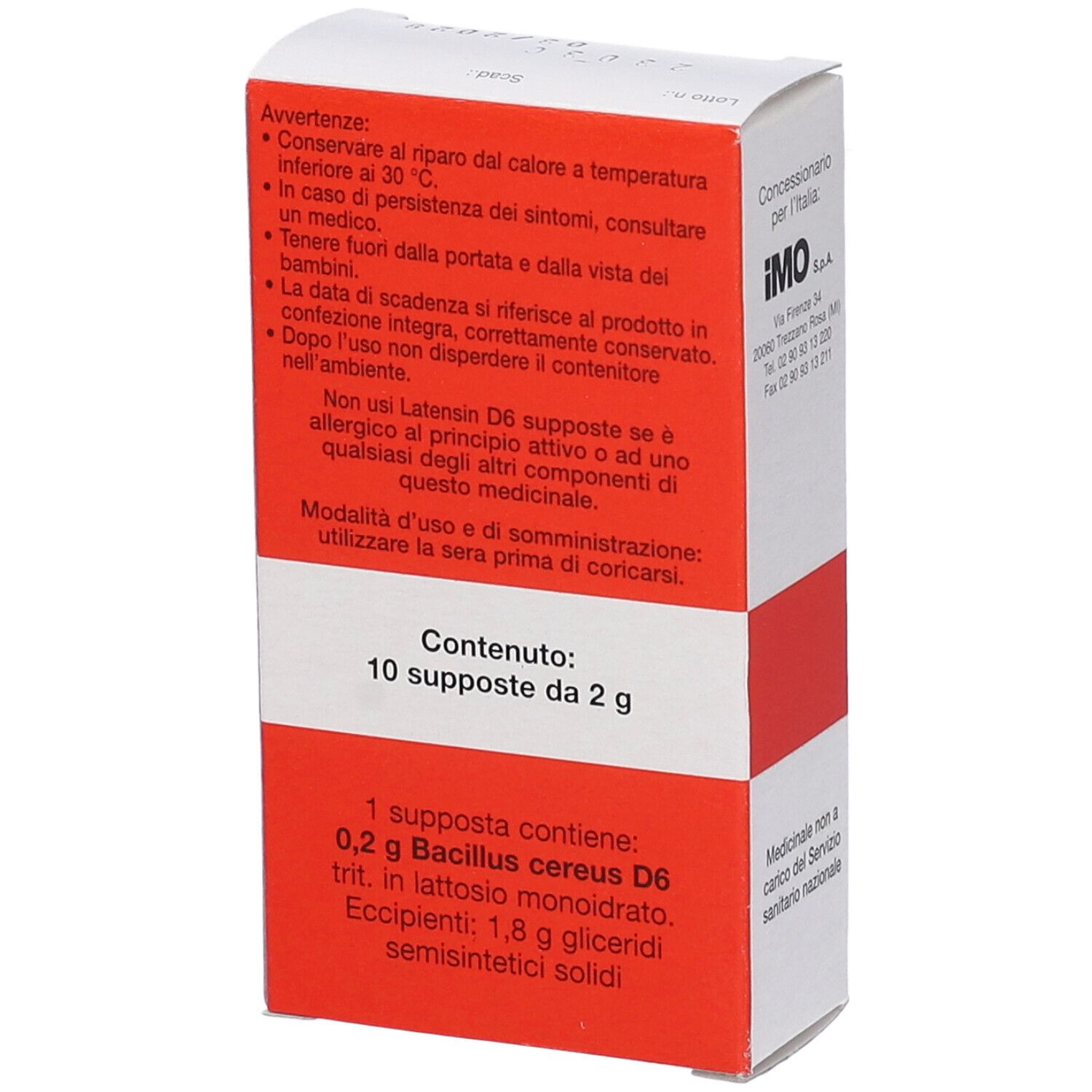 Sanum Latensin D6 10 Supposte 2G