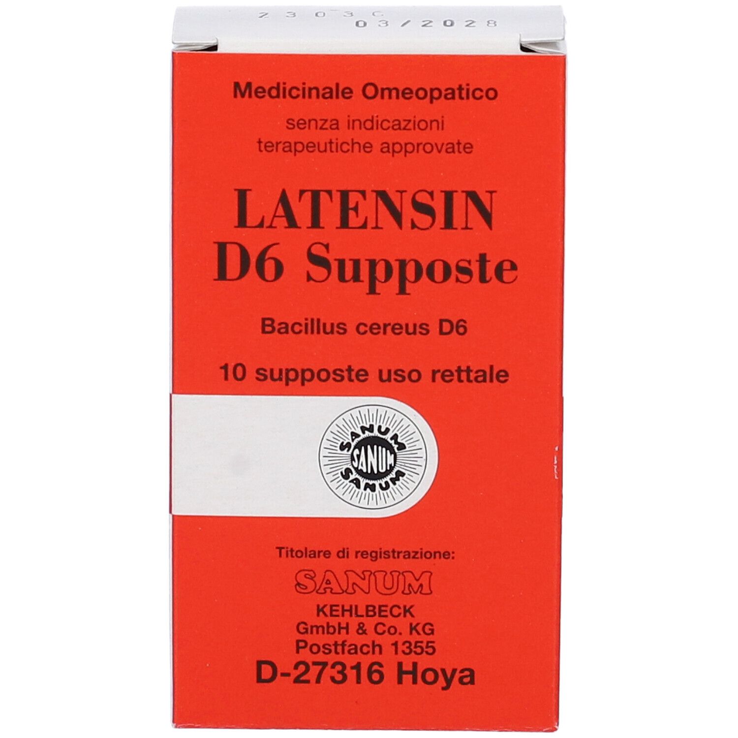 Sanum Latensin D6 10 Supposte 2G