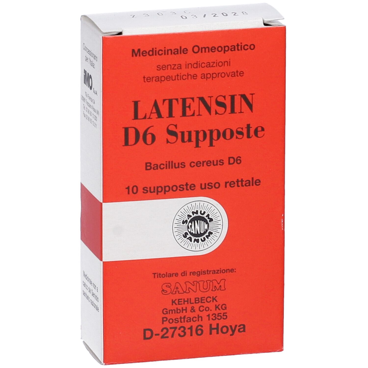 Sanum Latensin D6 10 Supposte 2G