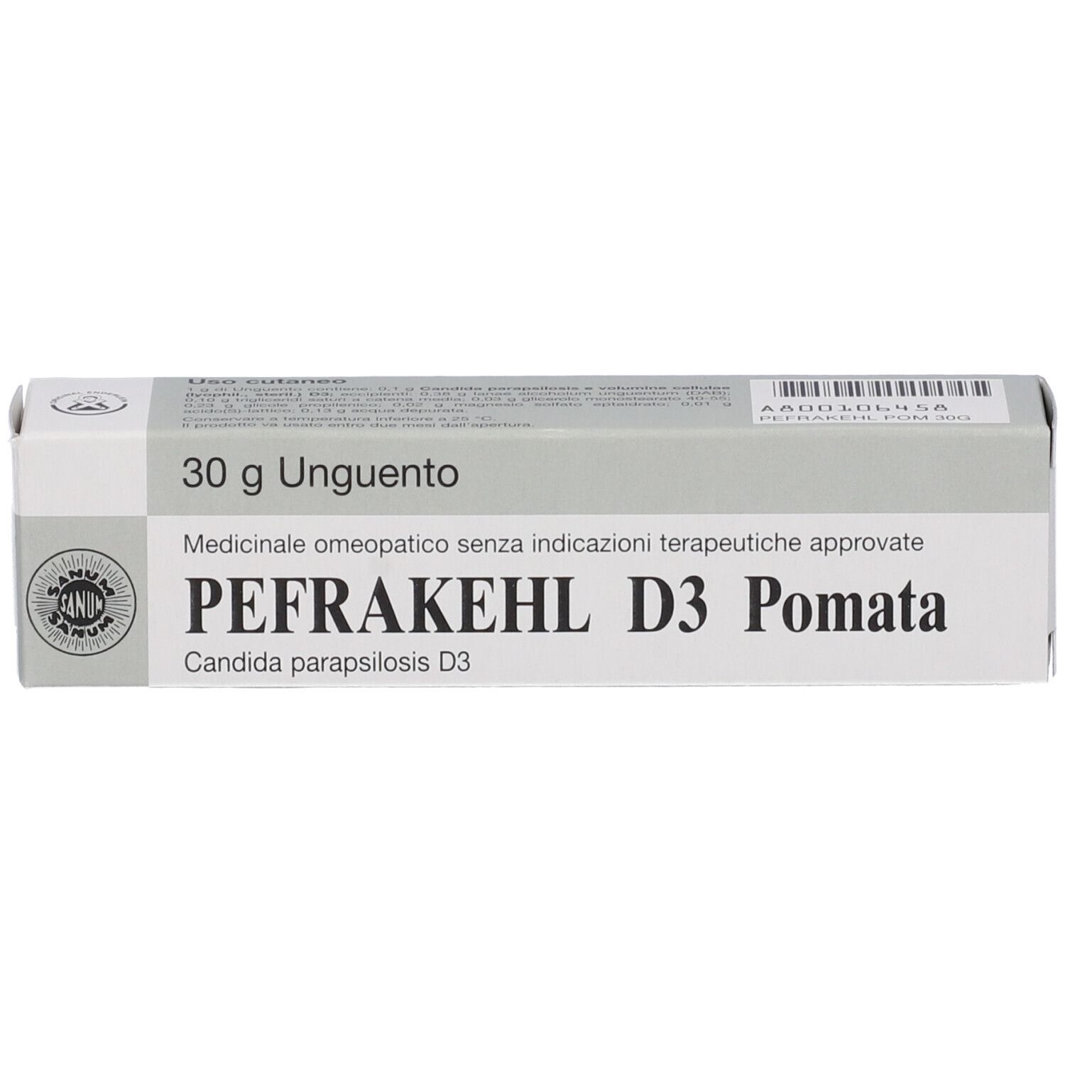 Scatola di PEFRAKEHL D3 Pomata. 30 g Unguento. Crema medicinale. Candida parapsilosis D3.