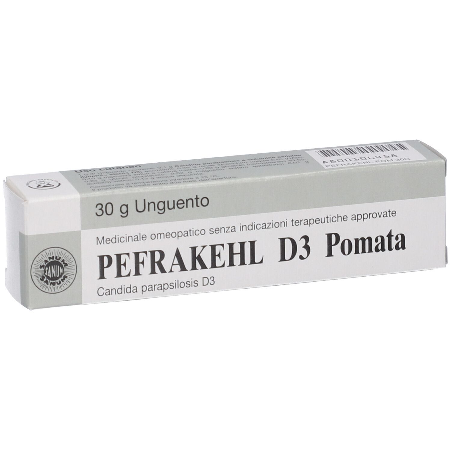 Scatola di PEFRAKEHL D3 Pomata. 30 g Unguento. Crema medicinale. Candida parapsilosis D3.