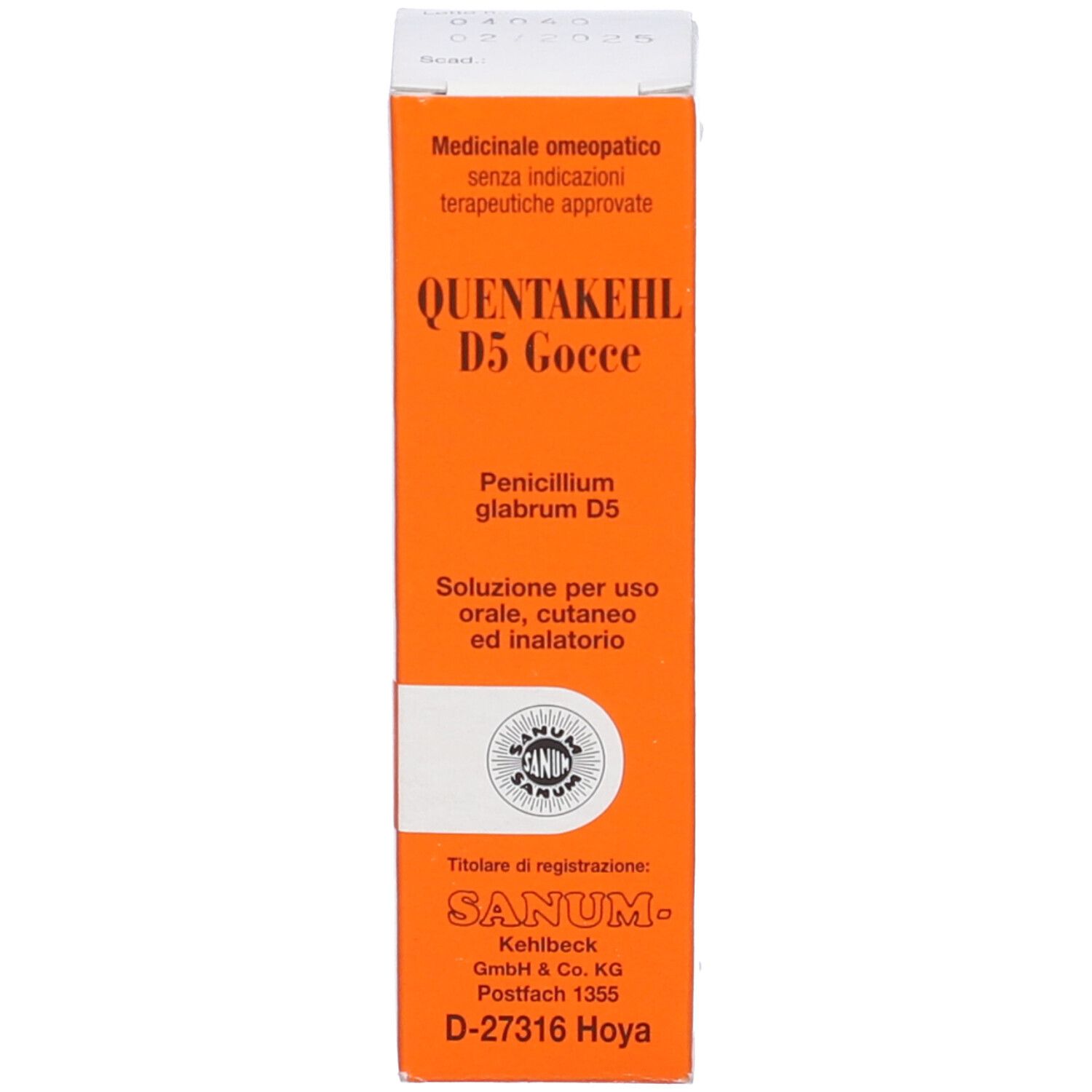 Sanum Quentakehl D5 Gocce 10 ml