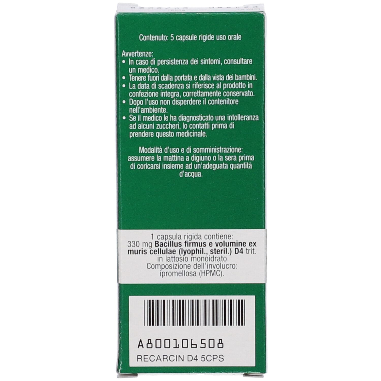 Sanum Recarcin D4 5 Capsule