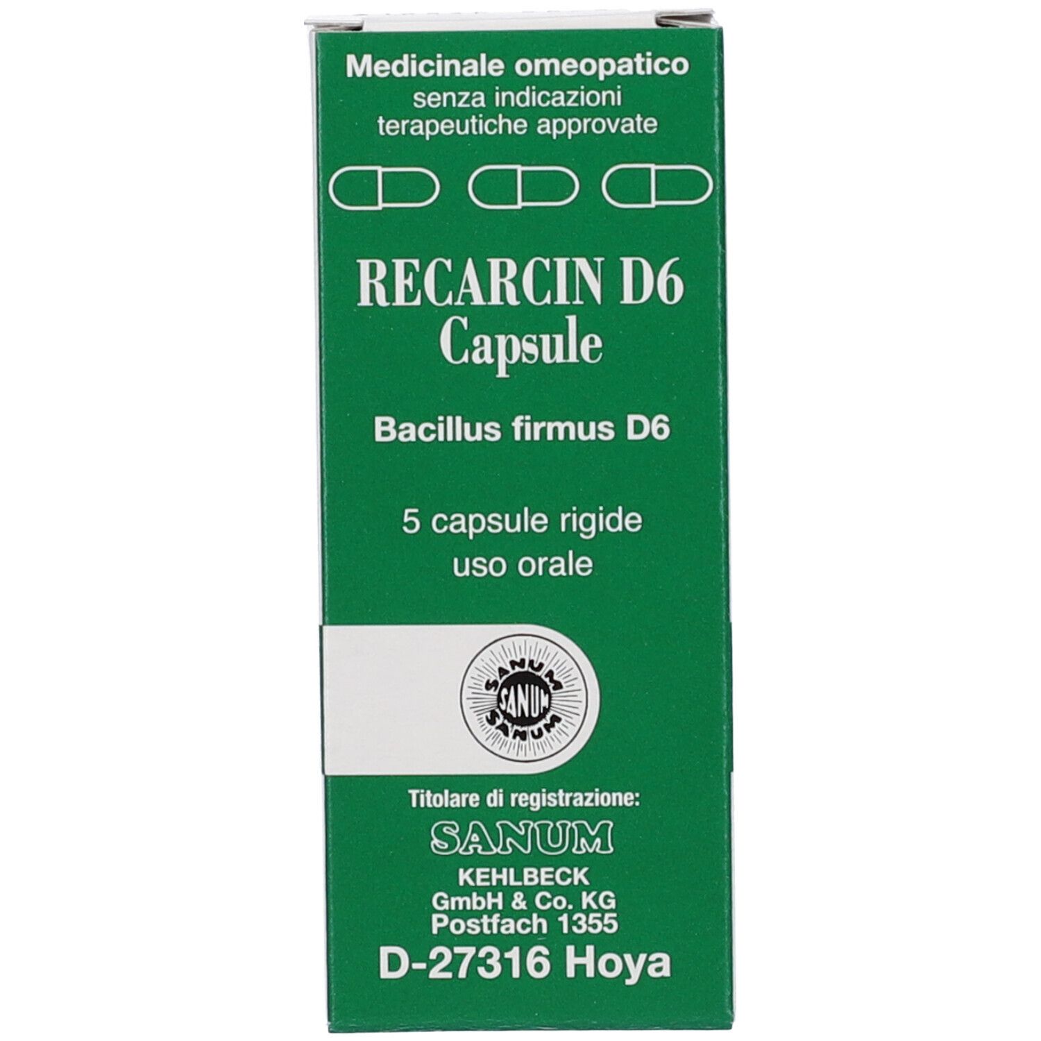 Sanum Recarcin D6 Capsule