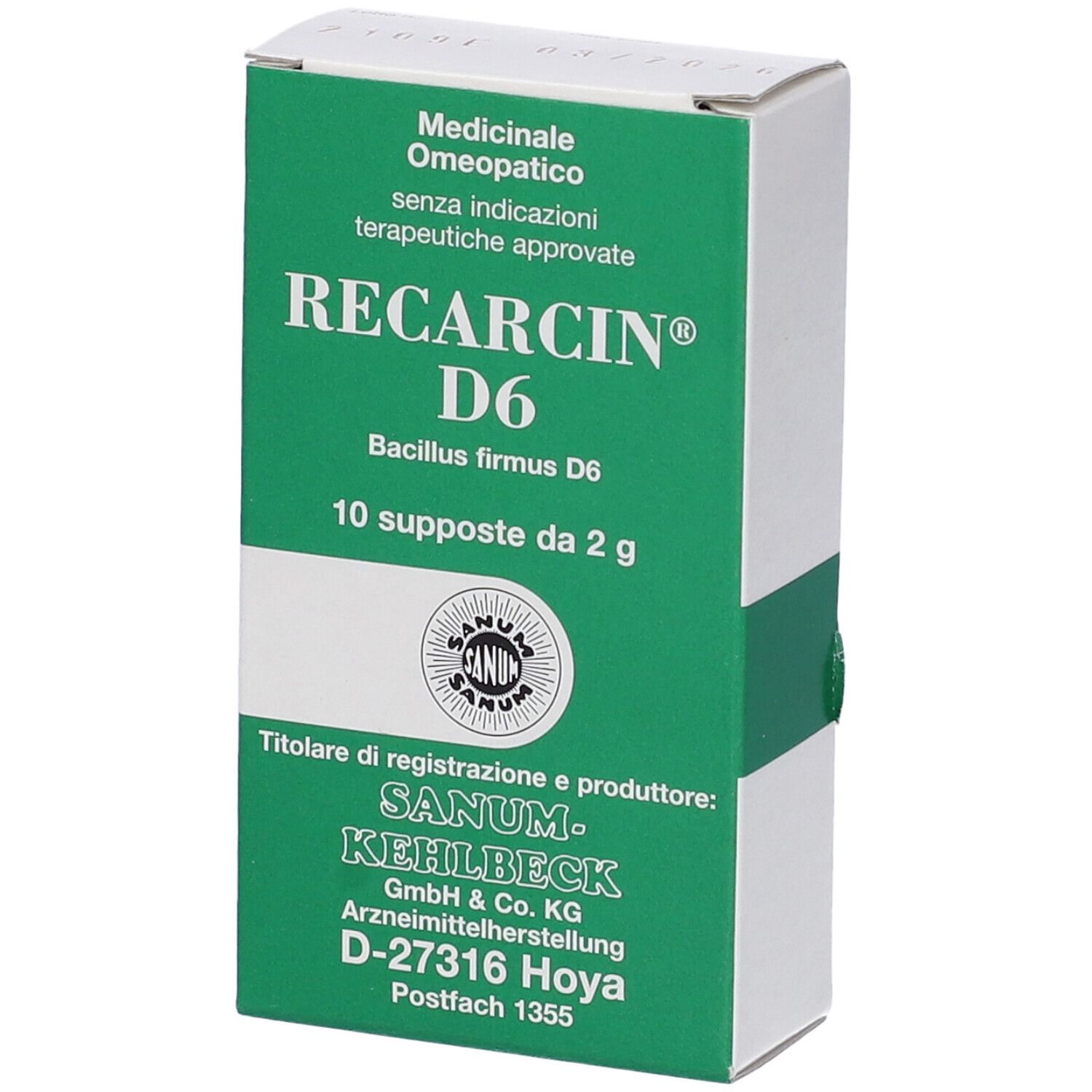 Sanum Recarcin D6 Supposte