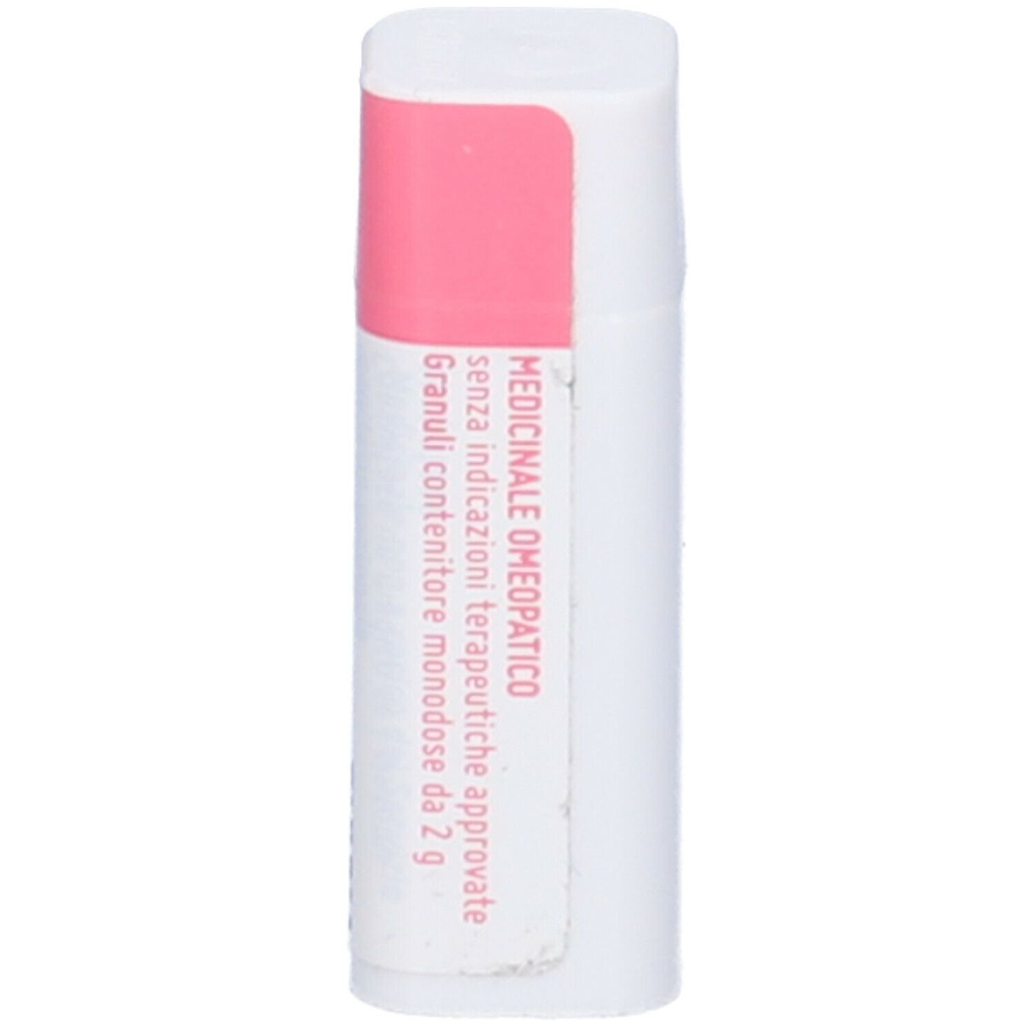 Confezione cilindrica bianca con etichetta rosa. Contiene il testo: Thuya Occidentalis 30 LM, Cemon.