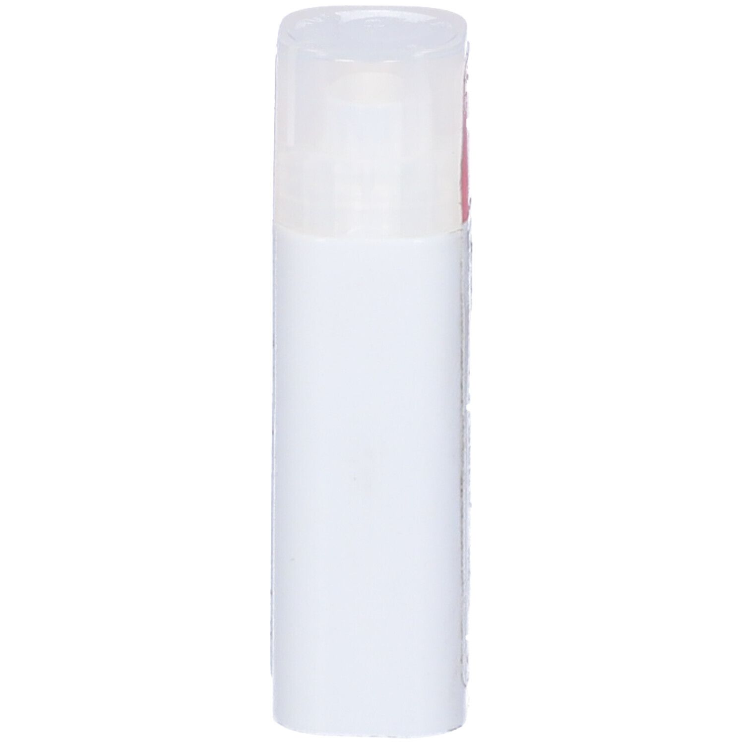Confezione cilindrica bianca con coperchio trasparente. Nessuna informazione visibile sul prodotto.