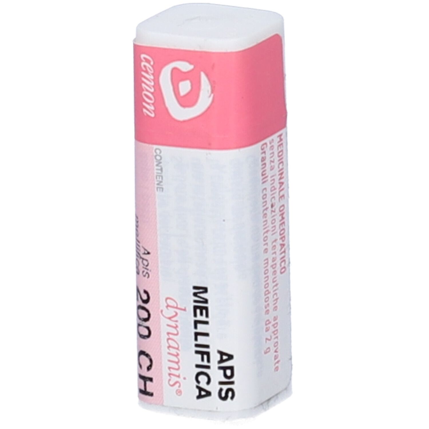 Confezione Cemon Apis Mellifica 200Ch Globuli. Contiene informazioni sul prodotto e il logo.