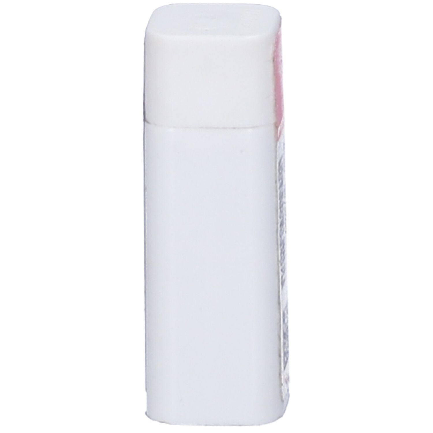 Contenitore rettangolare bianco con coperchio rosa. Nessun'altra caratteristica o scritta visibile.