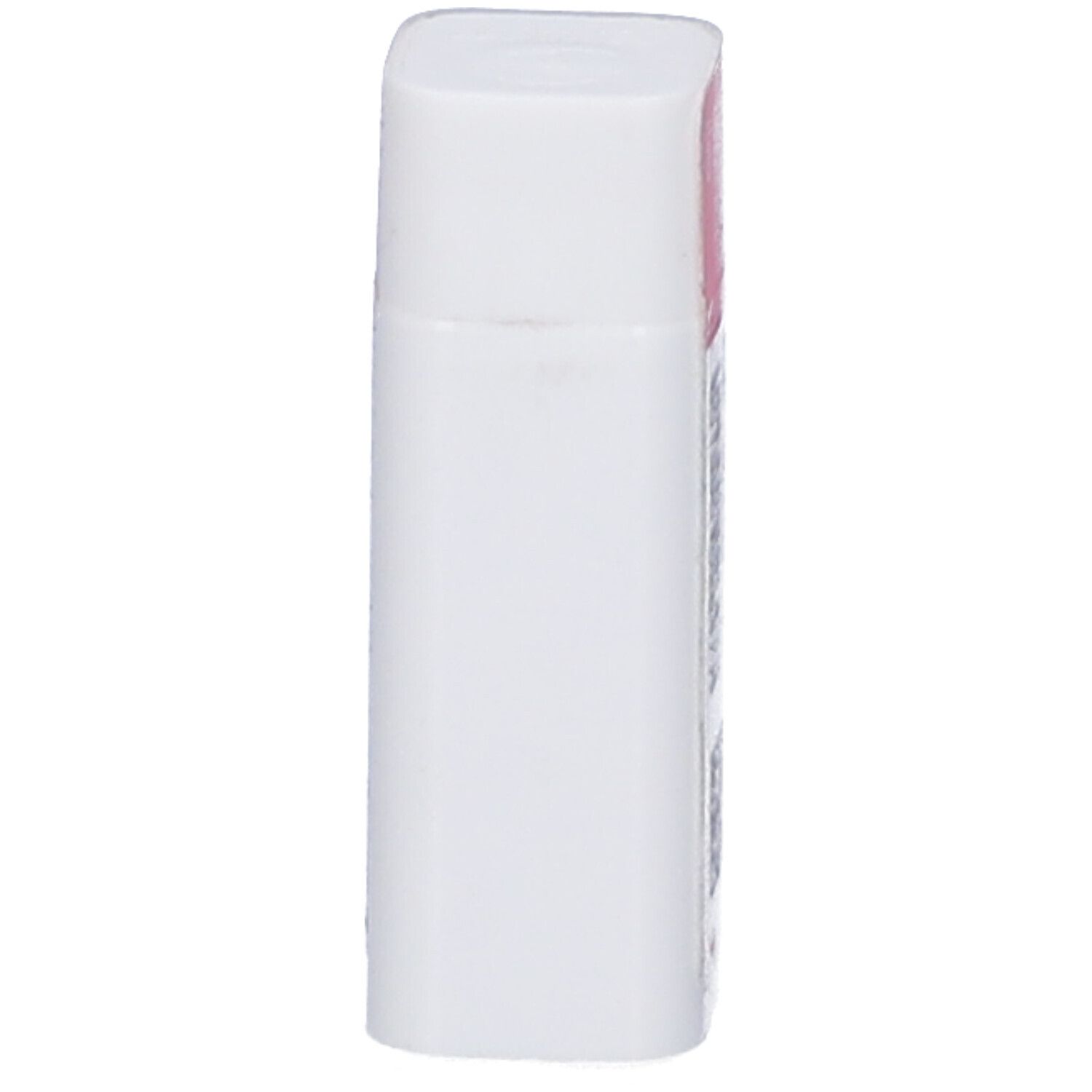 Confezione cilindrica bianca. Etichetta rosa parzialmente visibile. Coperchio quadrato.