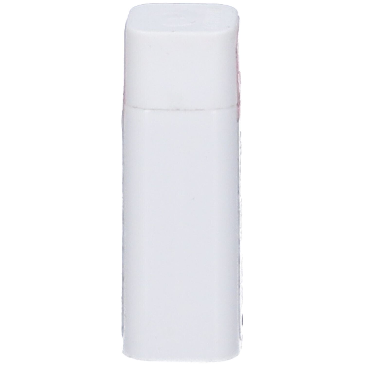 Confezione cilindrica bianca con coperchio quadrato. Nessuna informazione visibile sul prodotto.