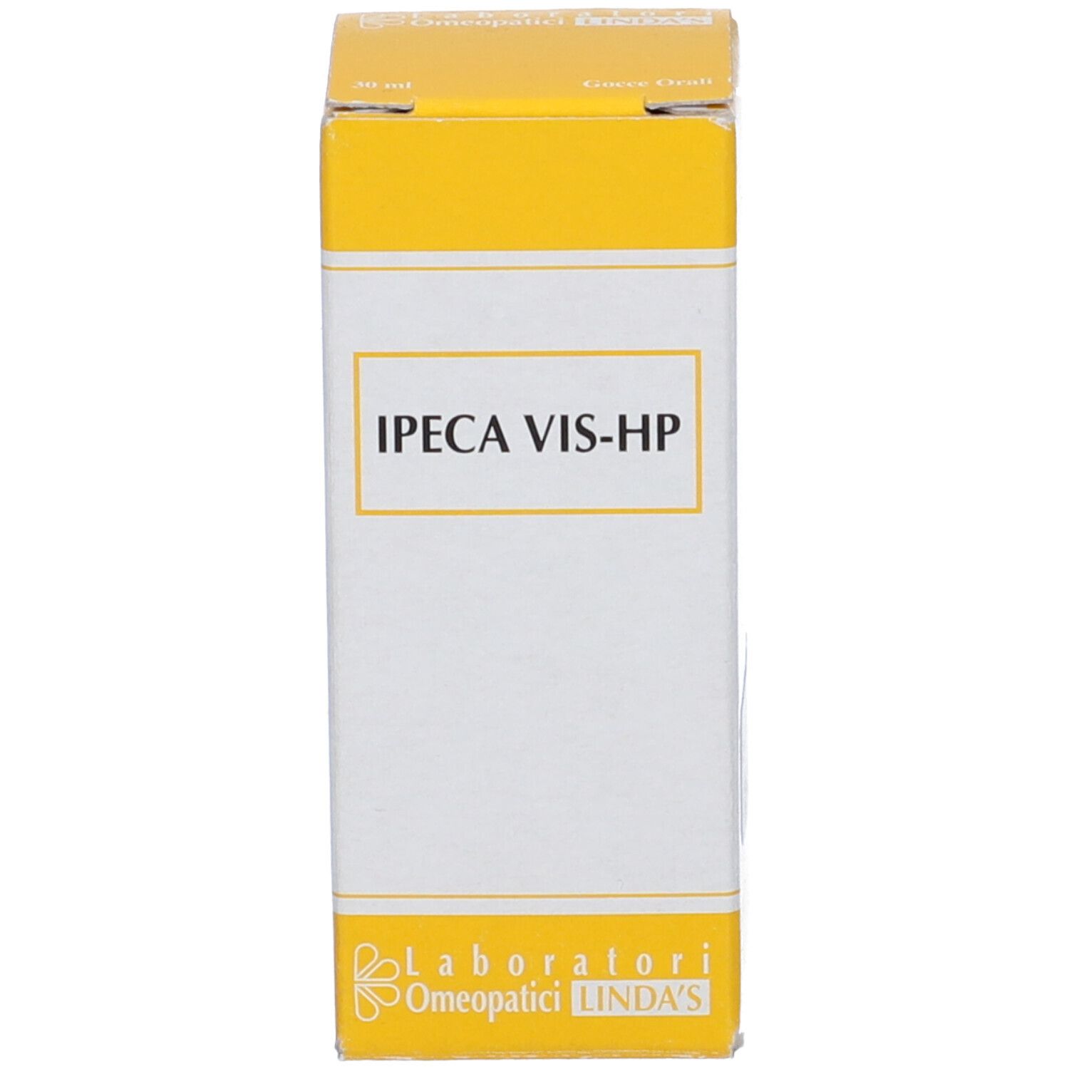 Scatola gialla con testo bianco. Sulla scatola è scritto "IPEC VIS-HP" e un logo.