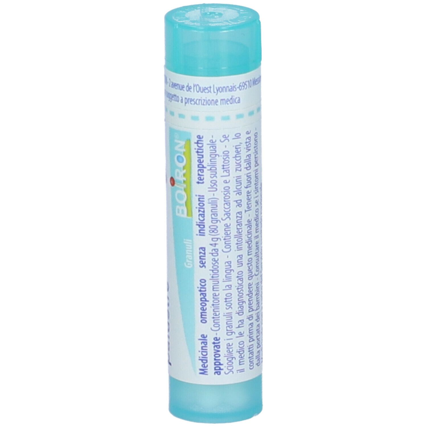 Confezione cilindrica con testo. Marchio BOIRON.