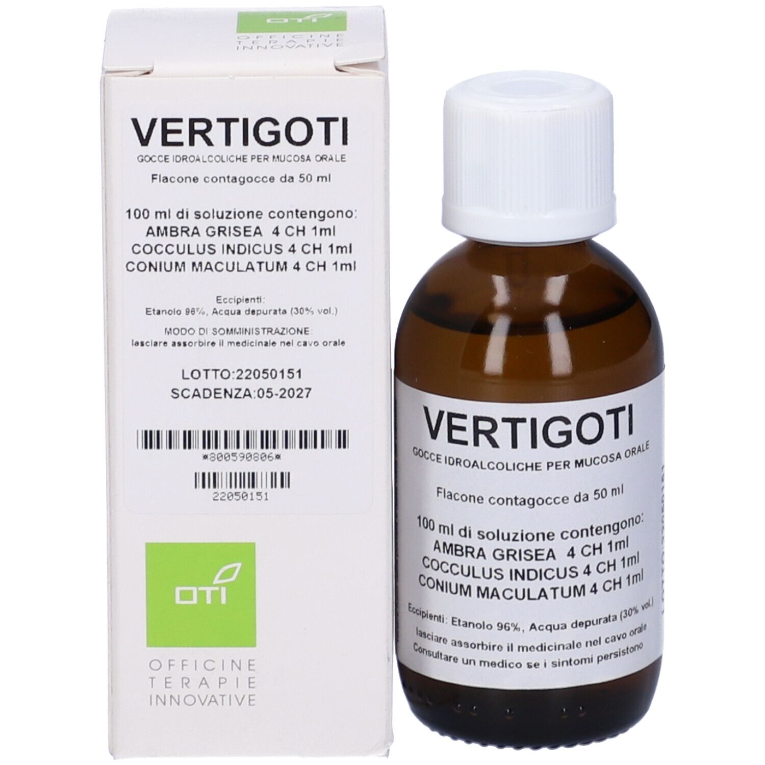 Vertigoti Composto Gocce 50 ml Soluzione Idroalcolica