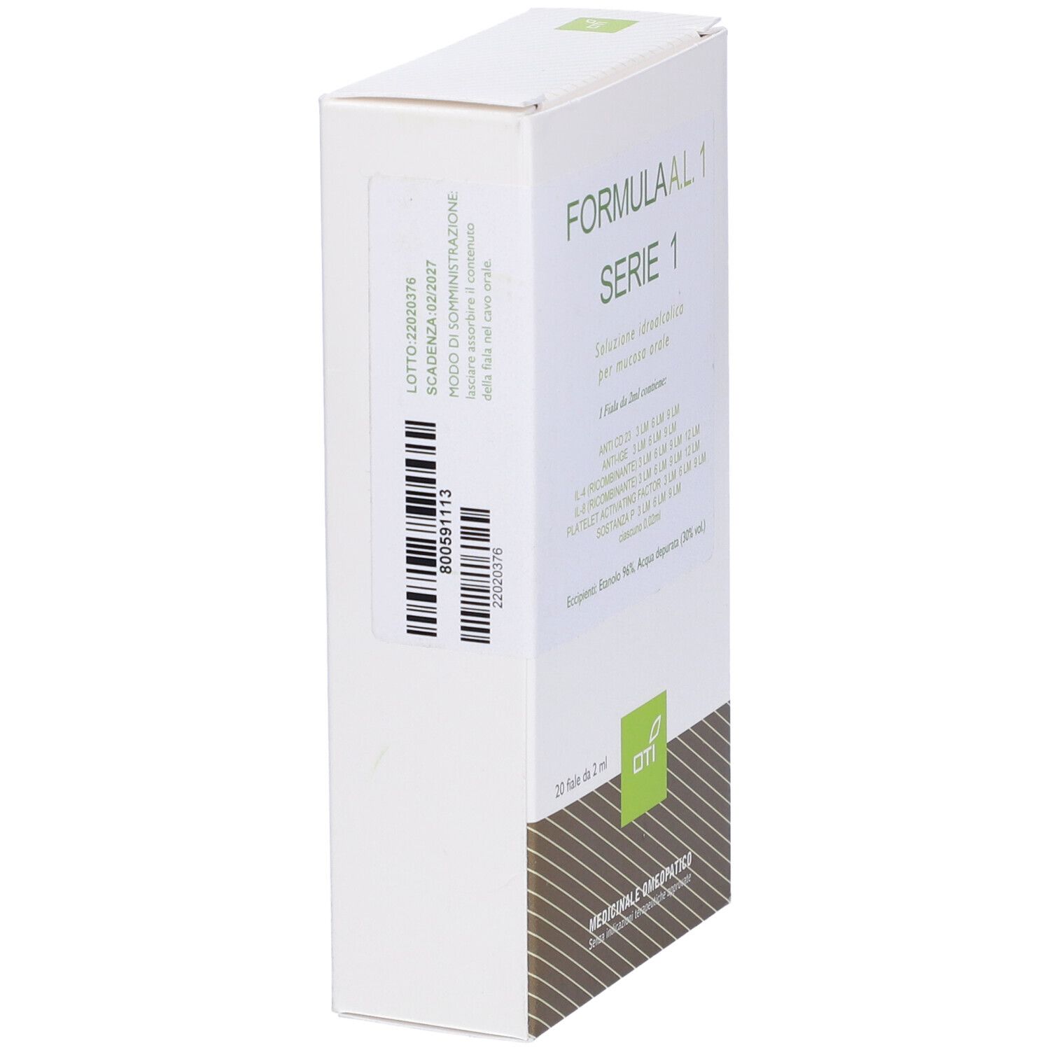 Formula Al 1 Serie 1 Composto 20 Fiale Idroalcoliche 2ml