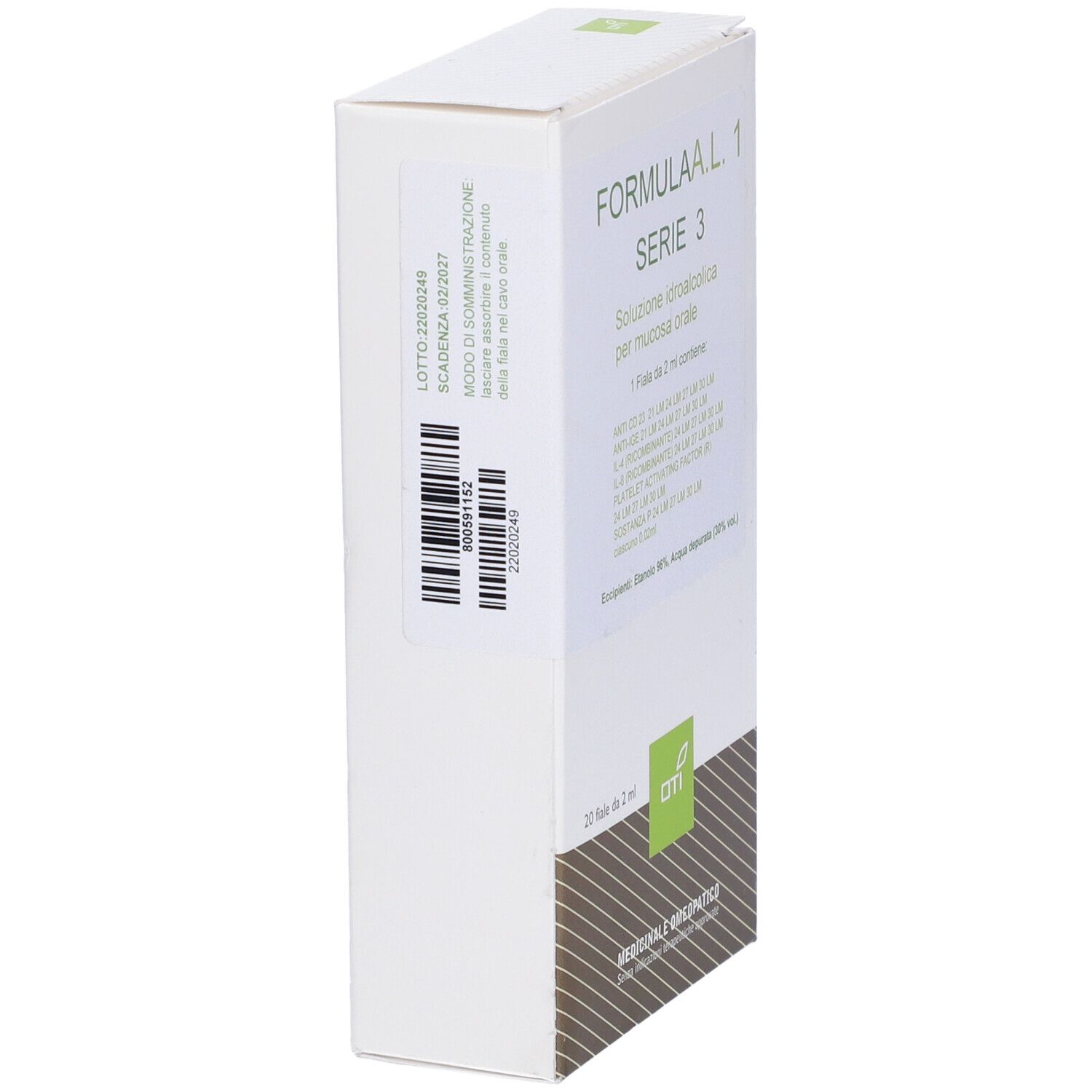 Formula Al 1 Serie 3 Composto 20 Fiale Idroalcoliche 2ml