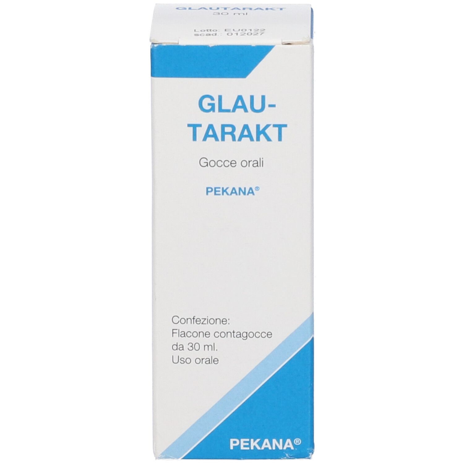 Flacone in vetro ambrato con tappo a vite bianco, 30 ml.