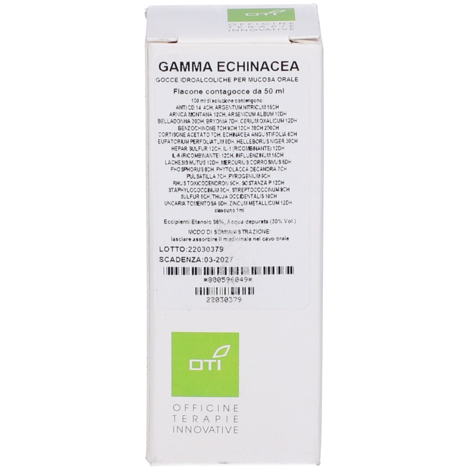 Confezione bianca del prodotto. Testo e logo sulla confezione. Nessun flacone visibile.