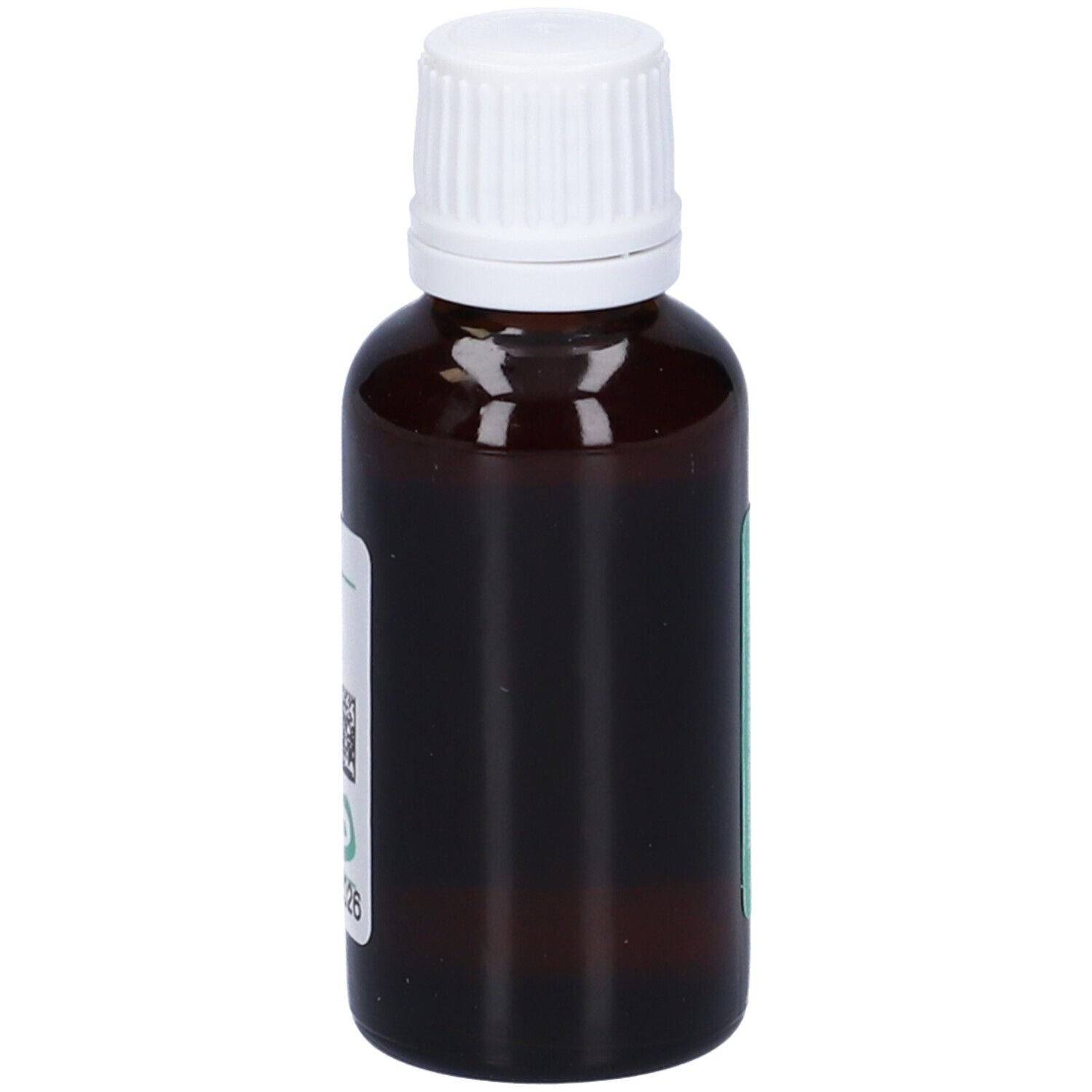 Flacone di vetro marrone con tappo bianco. Etichetta con testo: Carduus Marianus T.M. (HAB).