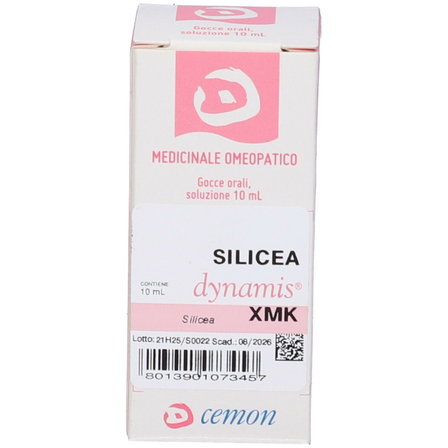 Scatola con scritta: Silicea dynamis XMK, cemon.
