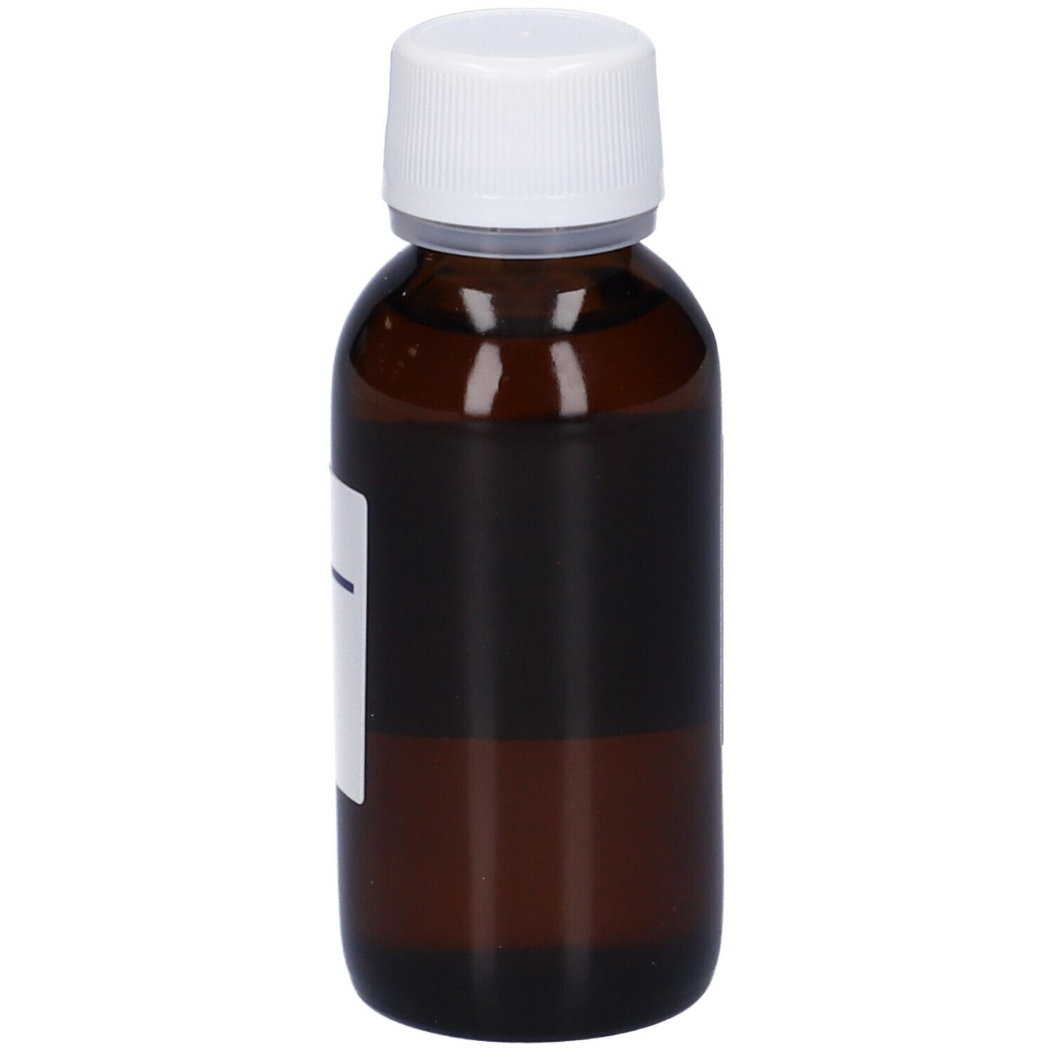 Flacone di vetro marrone con tappo bianco ed etichetta. Scritta: PINUS MONTANA, Macerato Glicerico 60 ml. Marchio HERING.