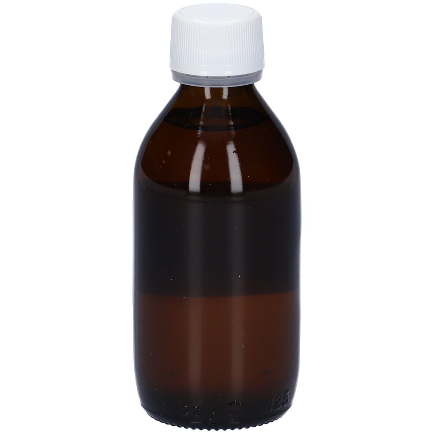 Flacone di vetro marrone con tappo bianco. Liquido visibile. HERING Angelica Archangelica 125 ml.
