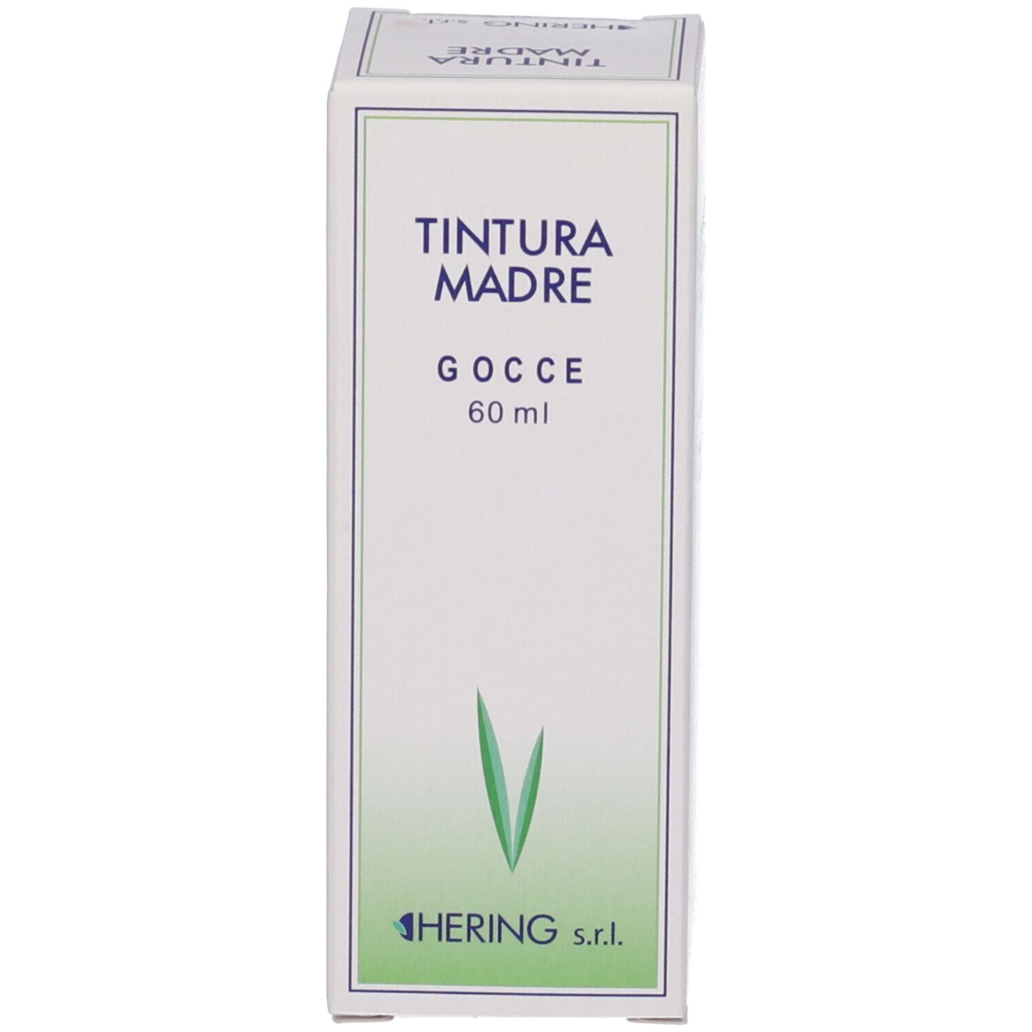 Scatola con scritta: TINTURA MADRE, Gocce, 60 ml. Logo: HERING s.r.l.