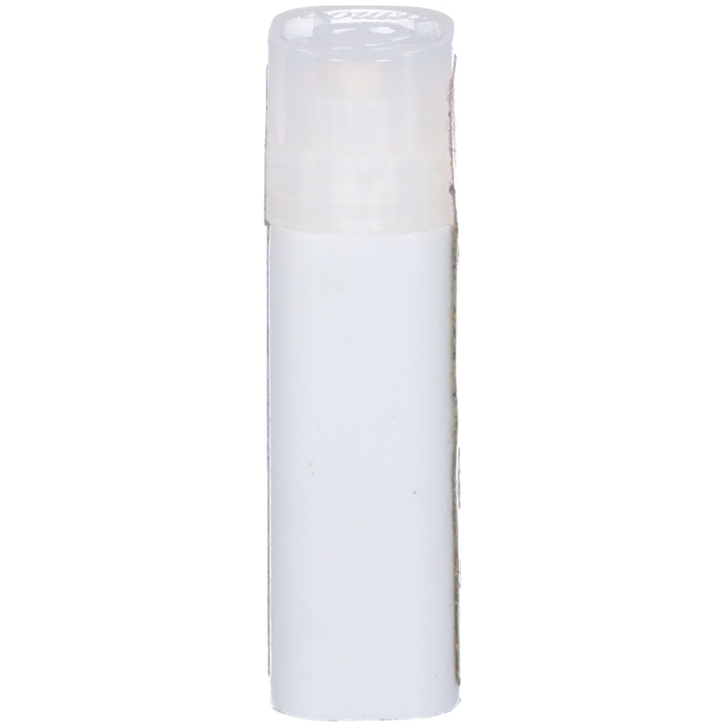 Confezione cilindrica bianca con coperchio trasparente. Nessun altro dettaglio visibile.