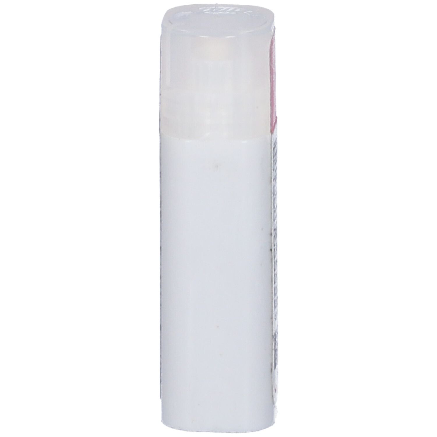 Confezione cilindrica bianca con coperchio trasparente. Nessun'altra caratteristica visibile.