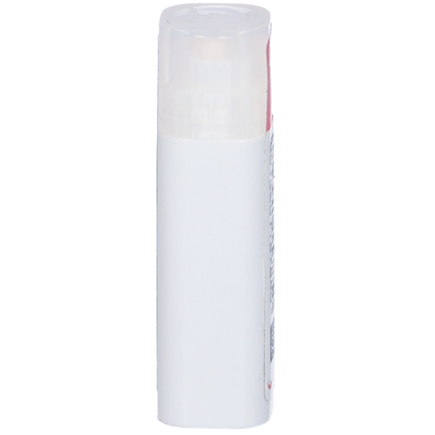 Confezione cilindrica bianca. Fascia rosa. Nessuna denominazione del prodotto visibile.