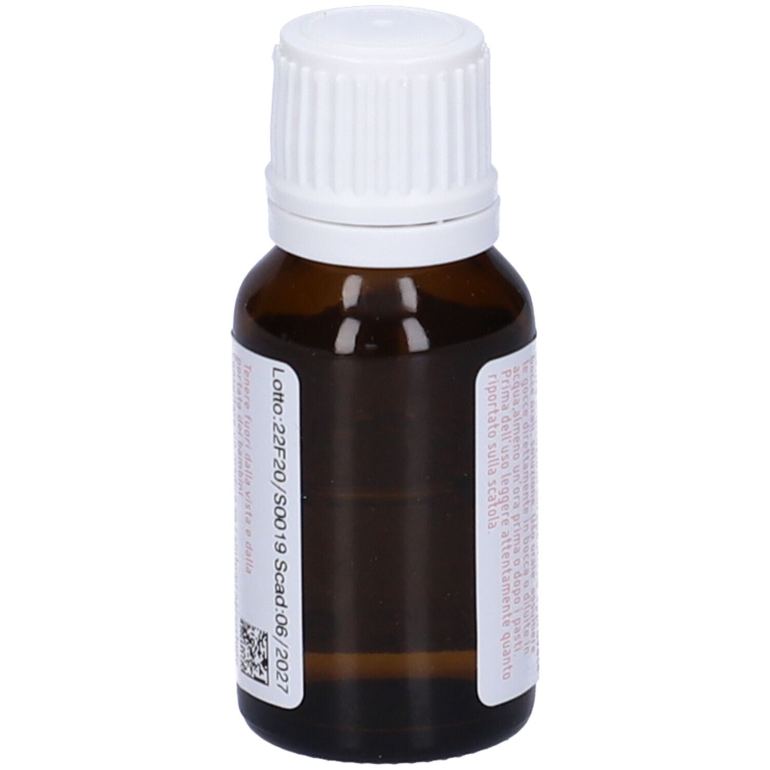 Flacone contagocce marrone con tappo bianco. Etichetta con testo e scritte: SYMPHYTUM OFFICINALE, 6 CH, dynamis.