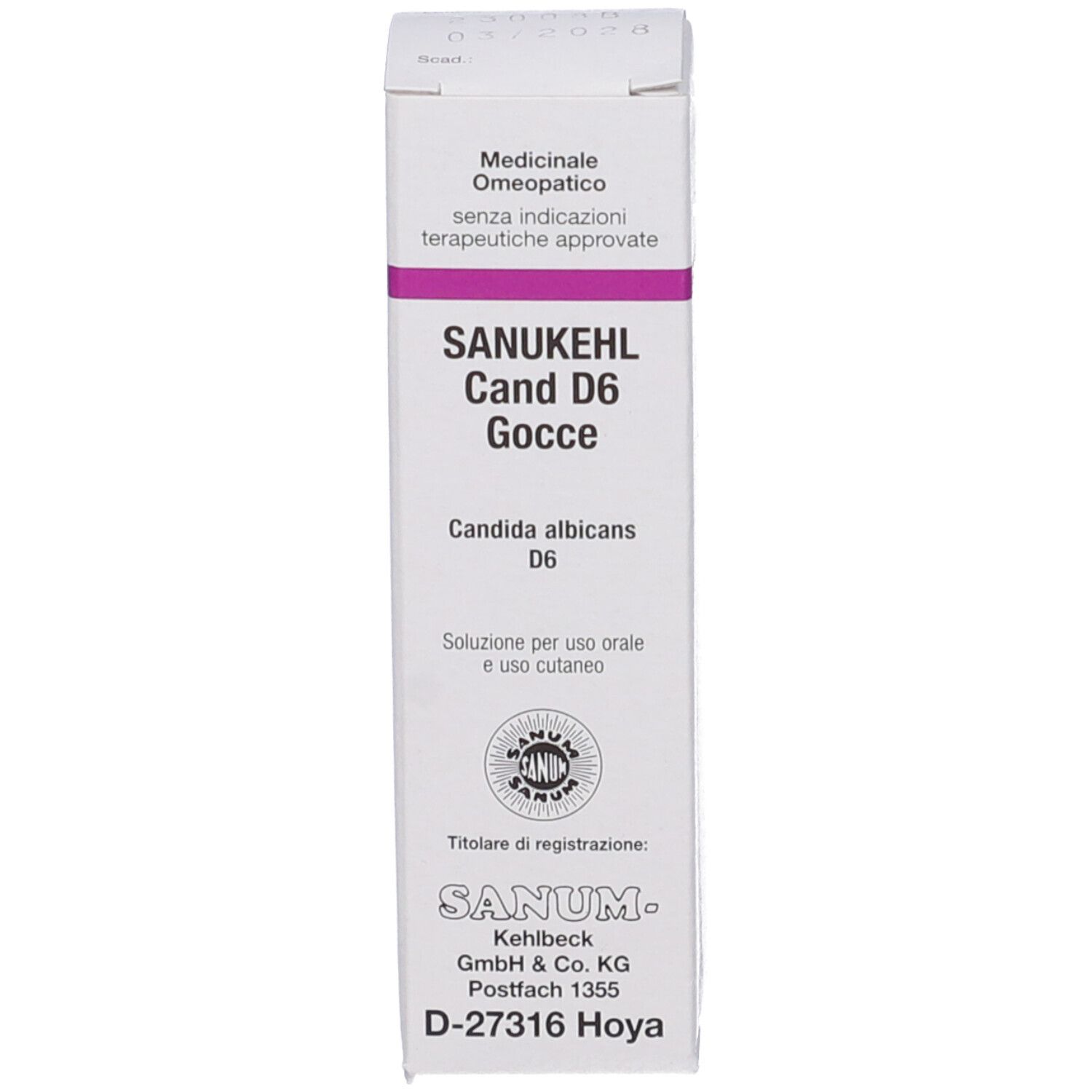 Sanukehl Cand D6 Gocce 10 ml