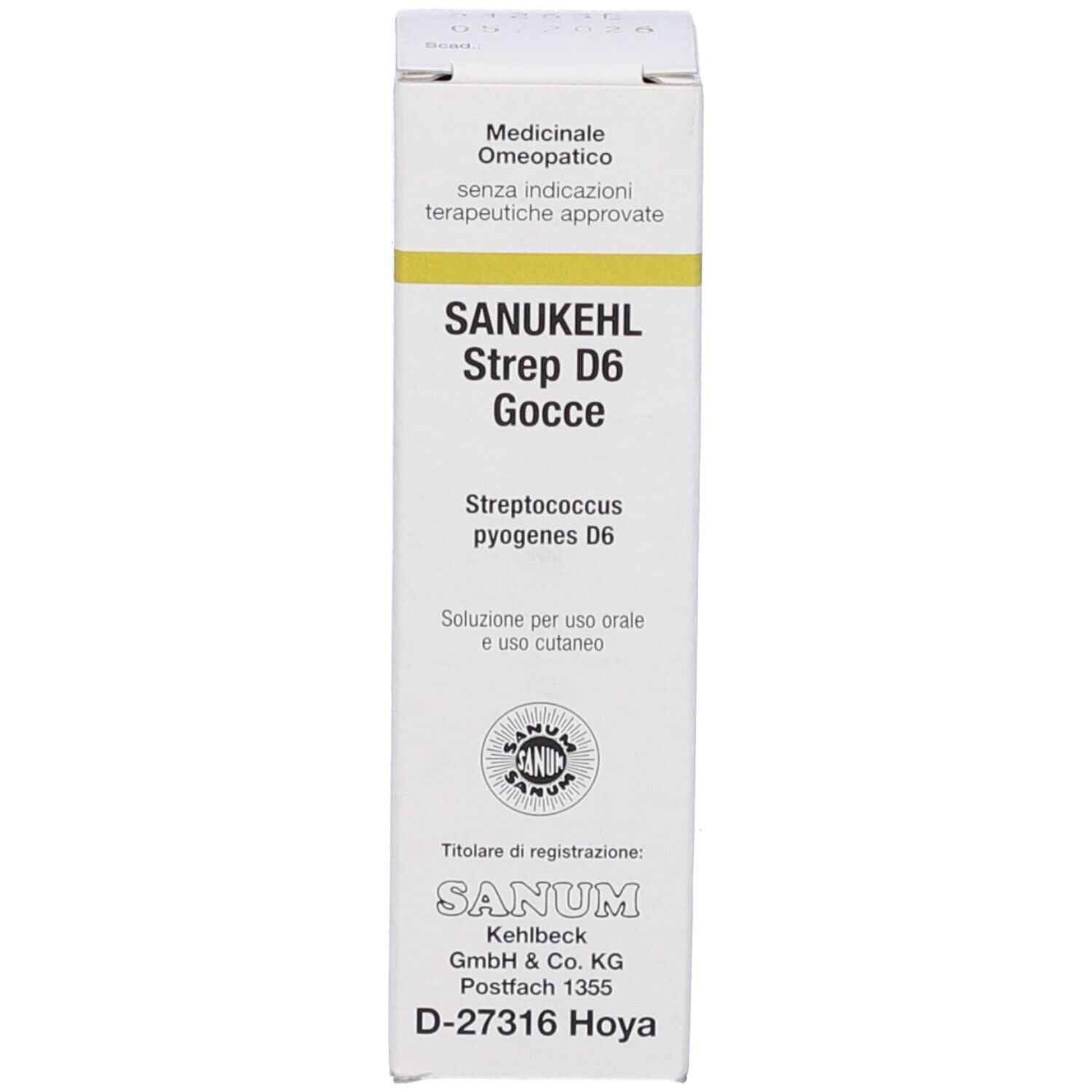Sanukehl Strep D6 Gocce 10 ml