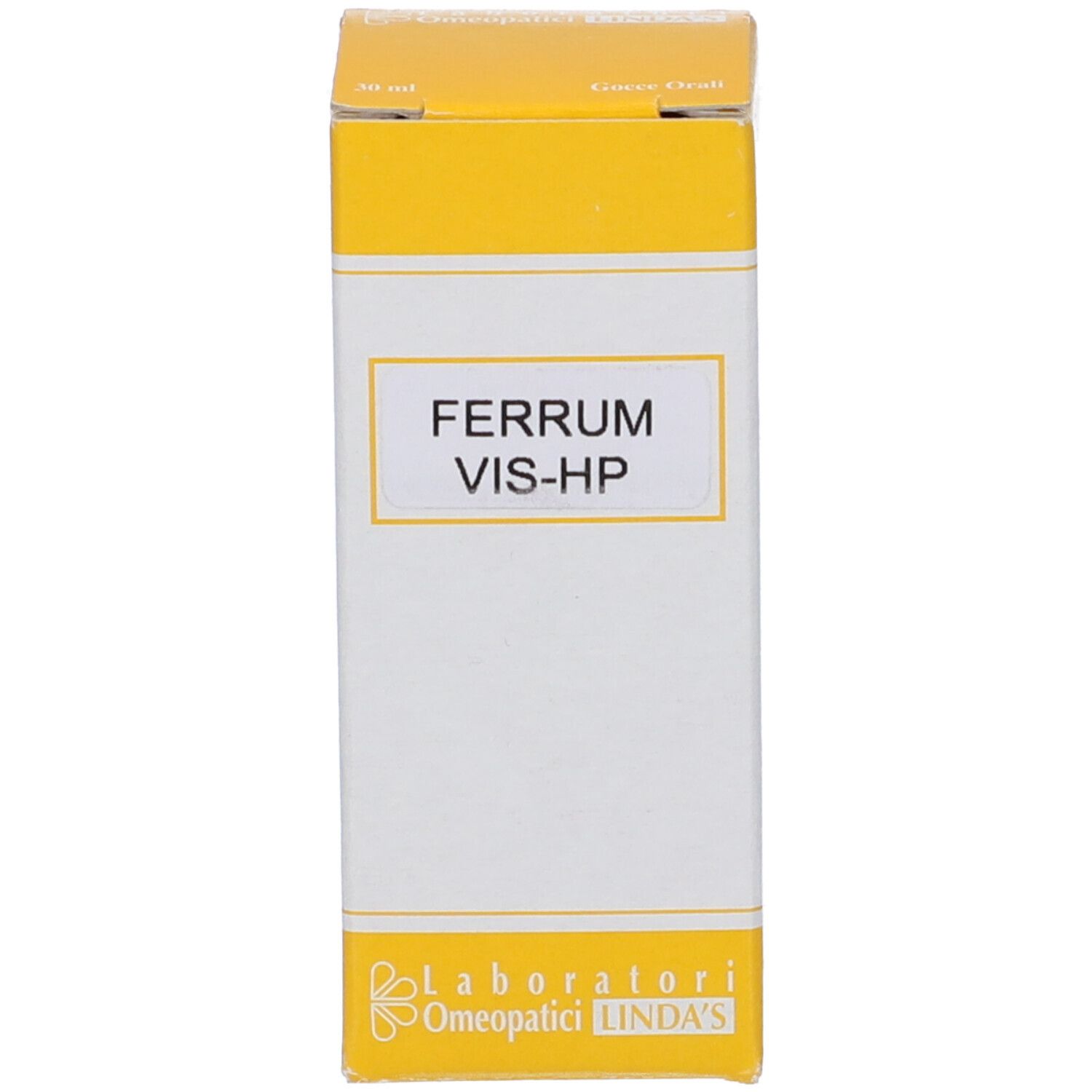 Confezione gialla con nome del prodotto.  