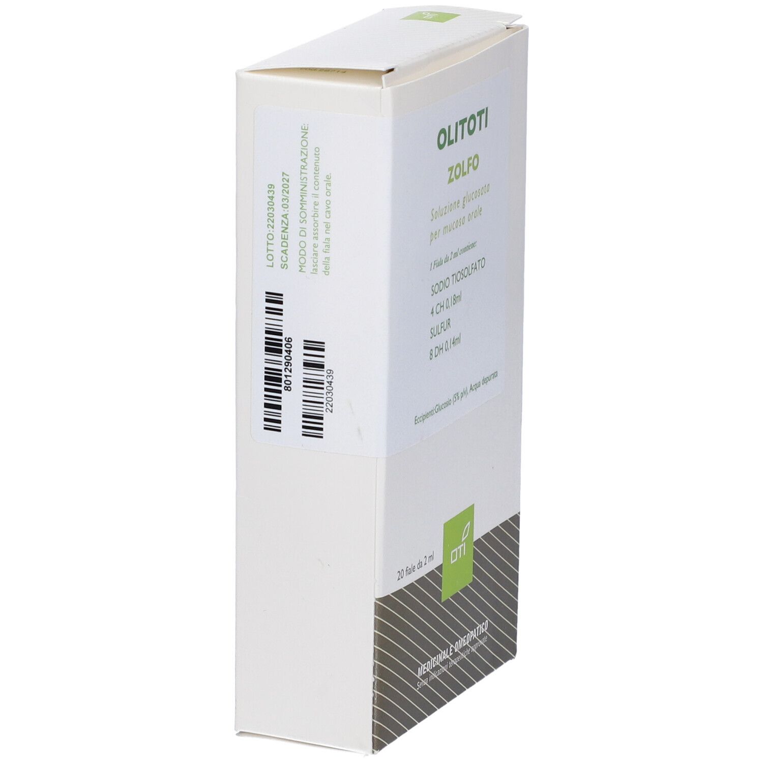 Olitoti Zolfo Composto 20 Fiale Glucosate 2ml