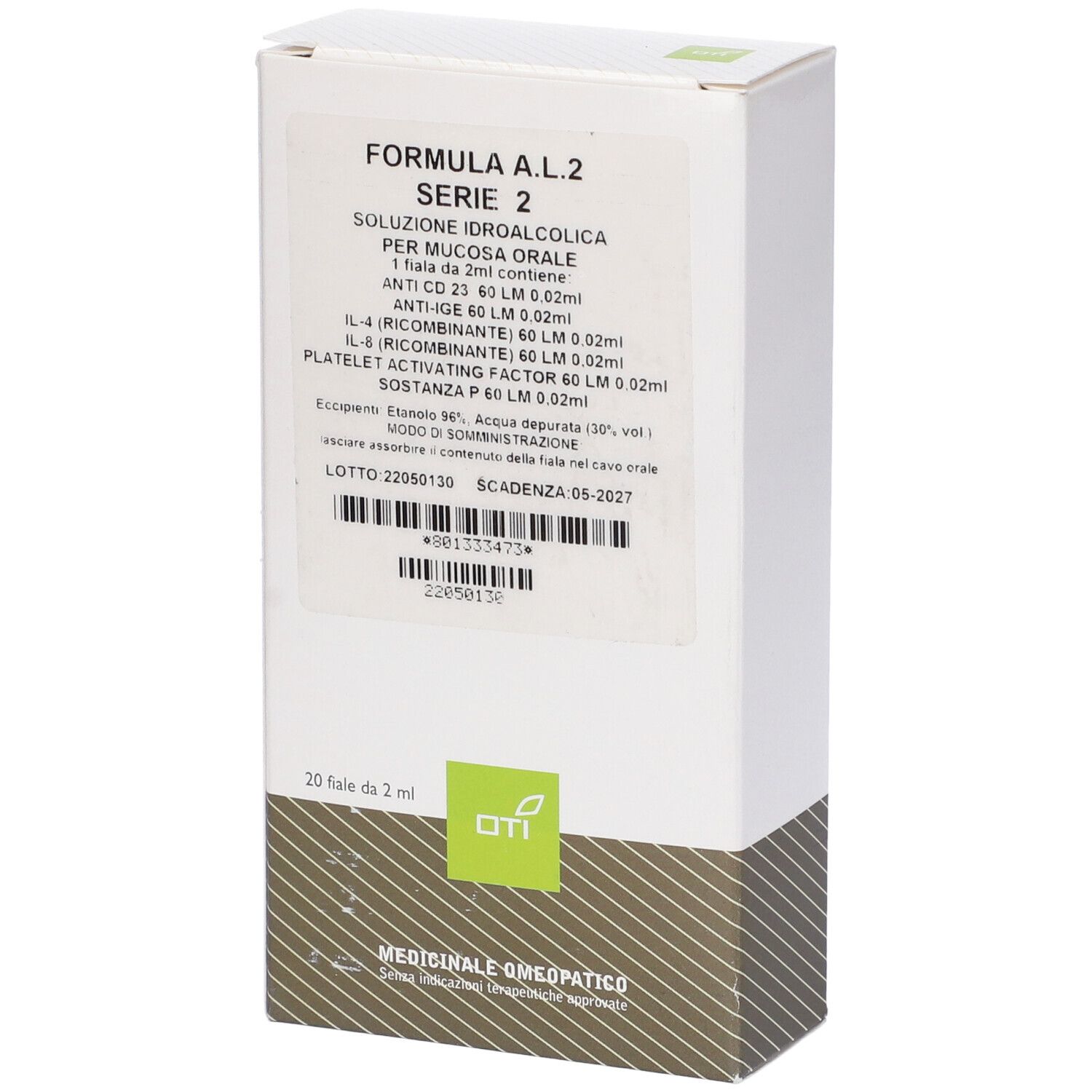 Formula Al 2 Serie 2 Composto 20 Fiale Idroalcoliche 2ml