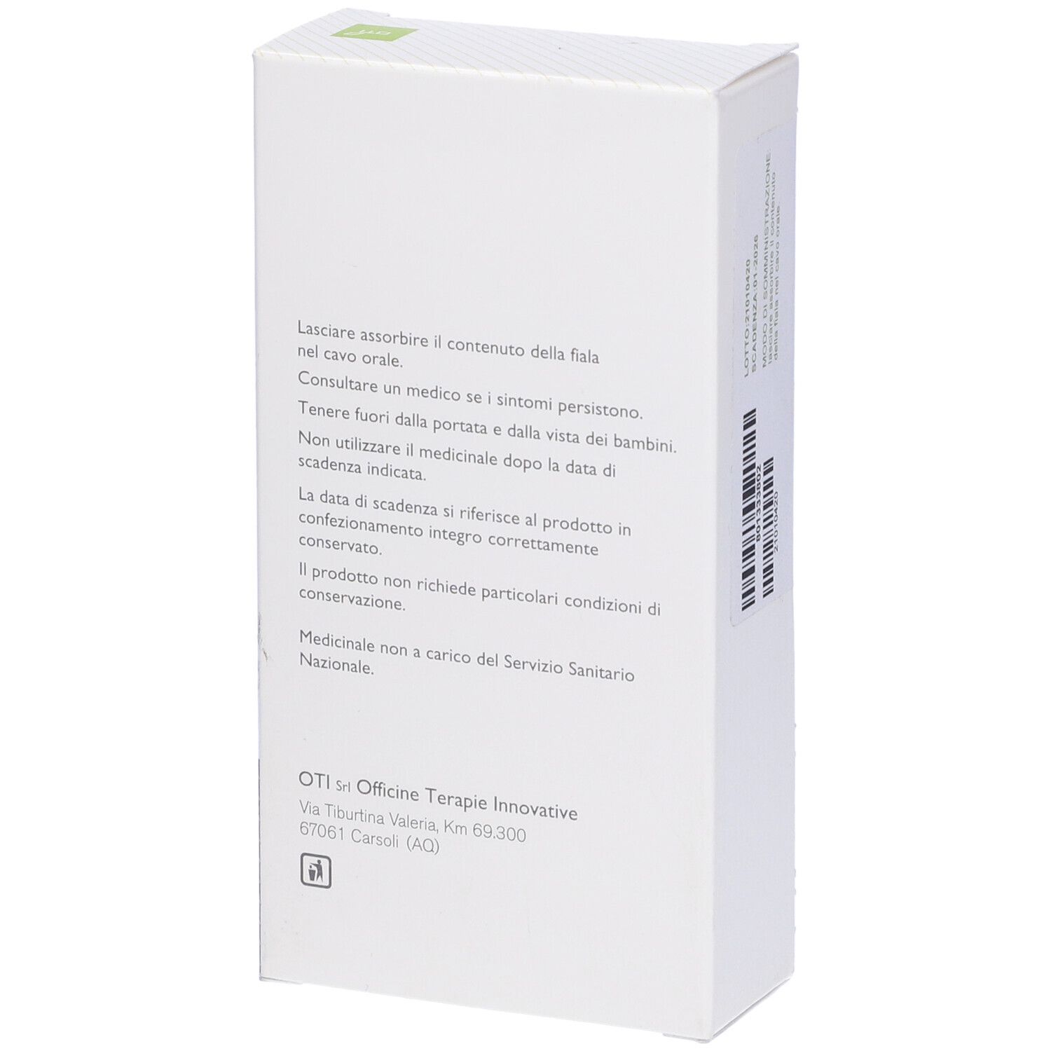 Formula D-1 Serie 2 Composto 20 Fiale Idroalcoliche 2ml