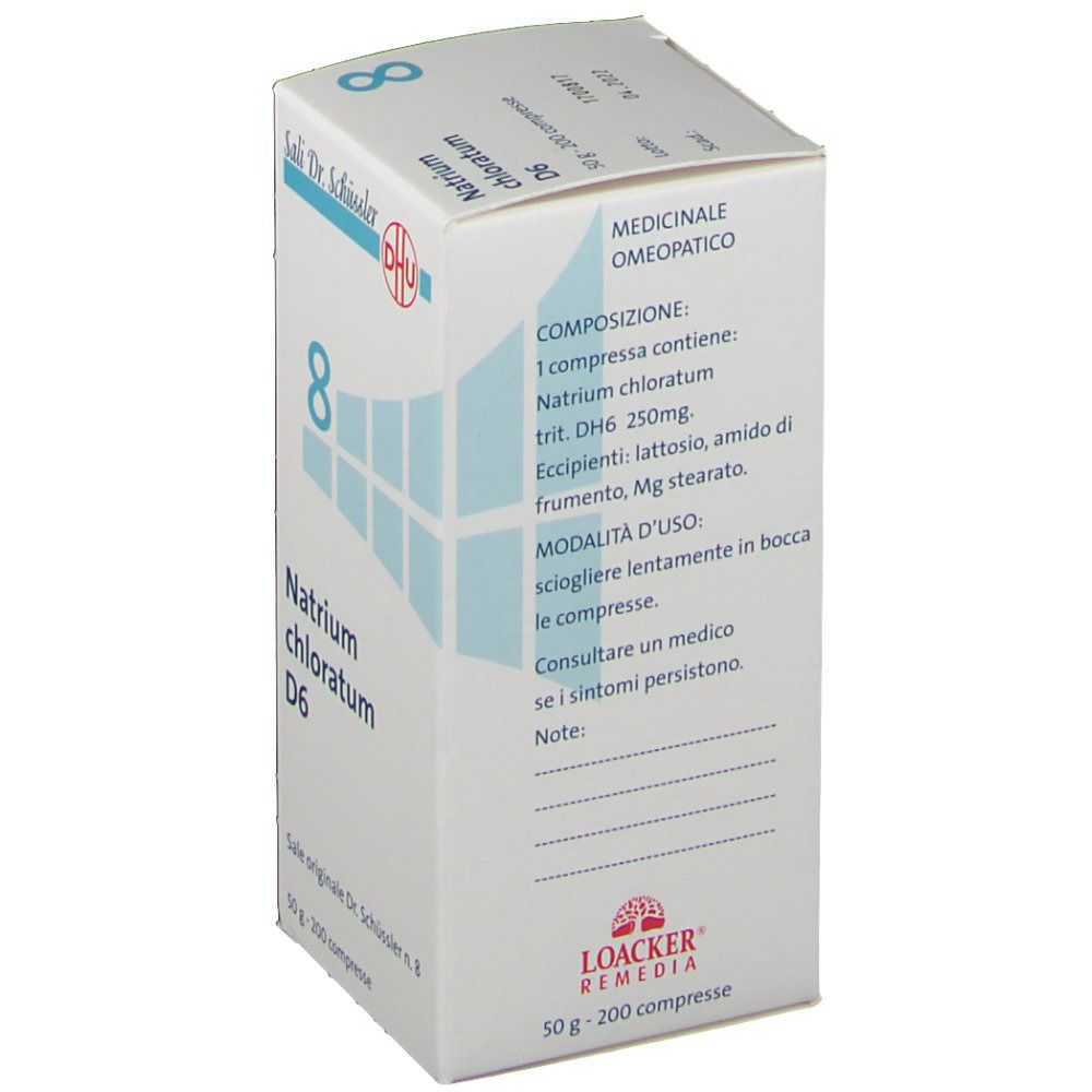 8 Natrium chloratum D6