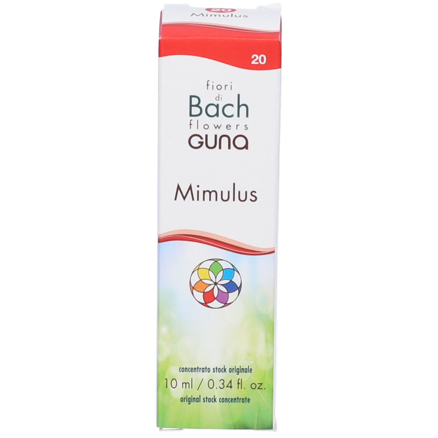 Confezione del prodotto. Scatola bianca con nome del prodotto, logo e testo.