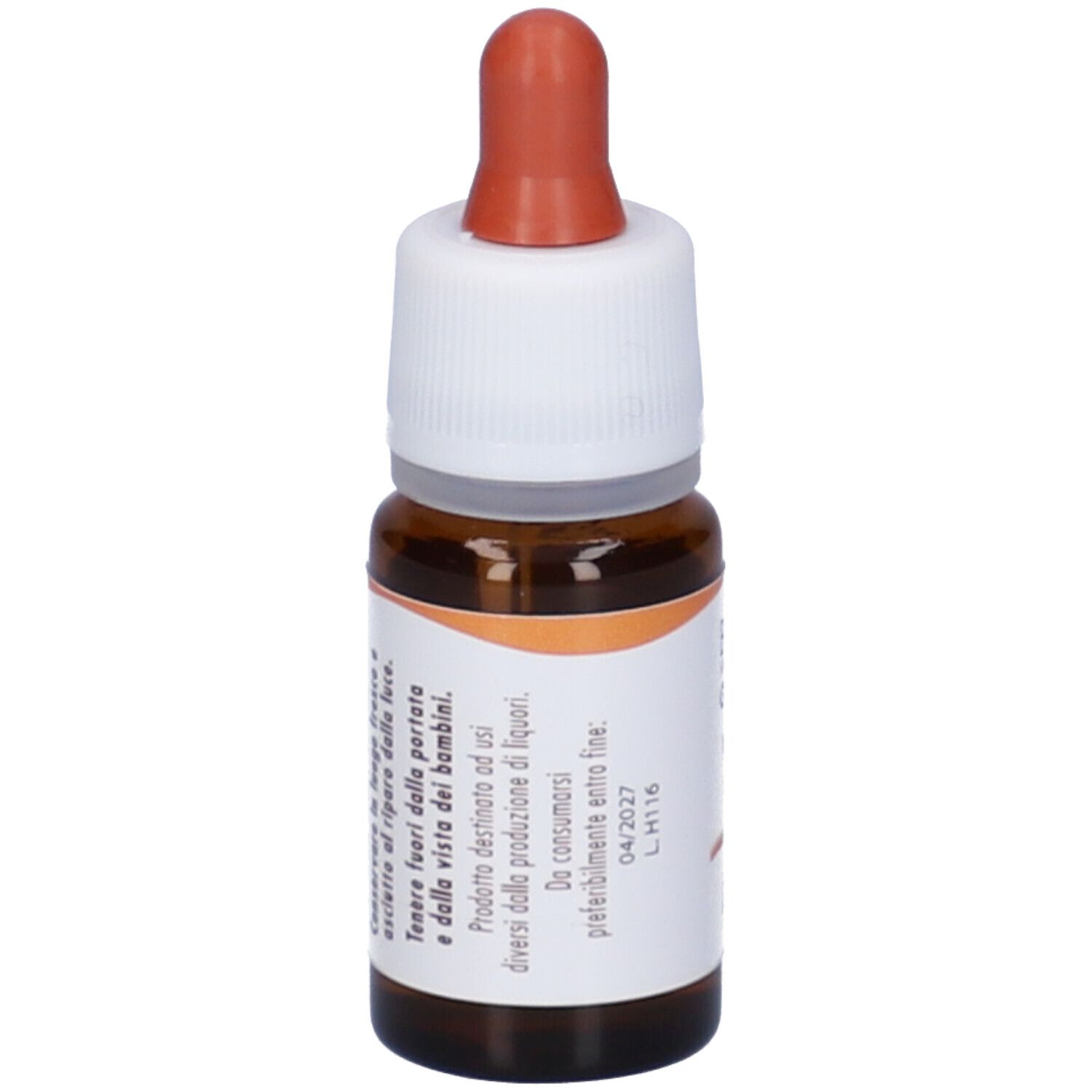 Flacone di vetro marrone con contagocce. Scritta: fiori di Bach, Guna. Contenuto 10 ml.