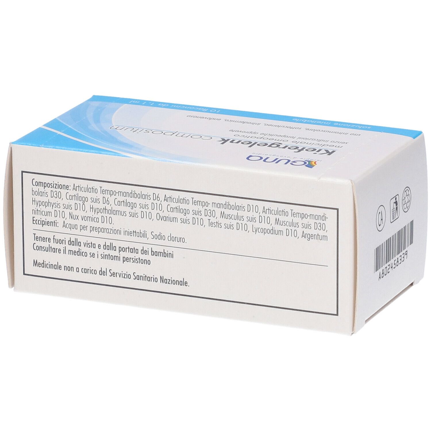 Guna Kiefergelenk Compositum 10 Flaconcini Ad Uso Iniettabile 1,1 Ml