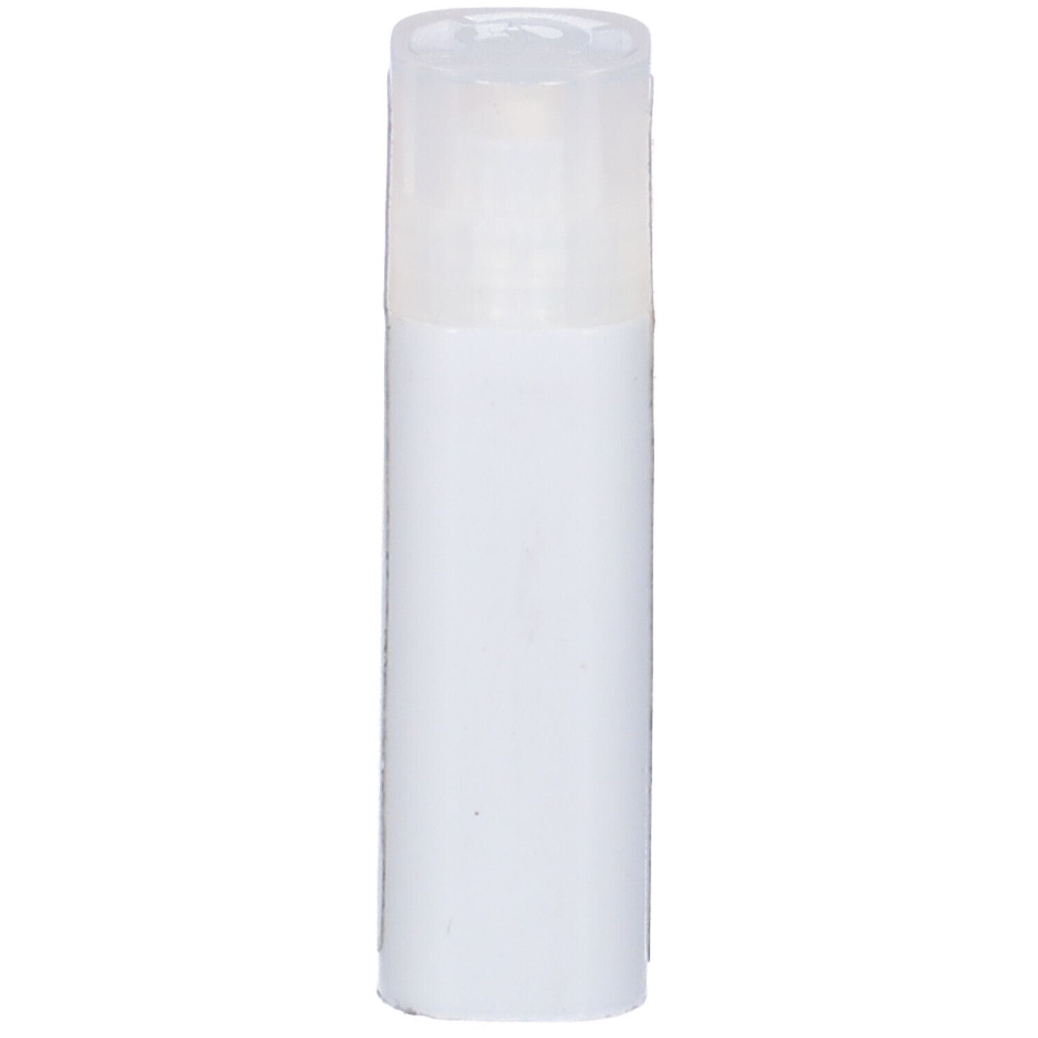 Contenitore cilindrico bianco con coperchio trasparente. Nessun'altra caratteristica o scritta visibile.