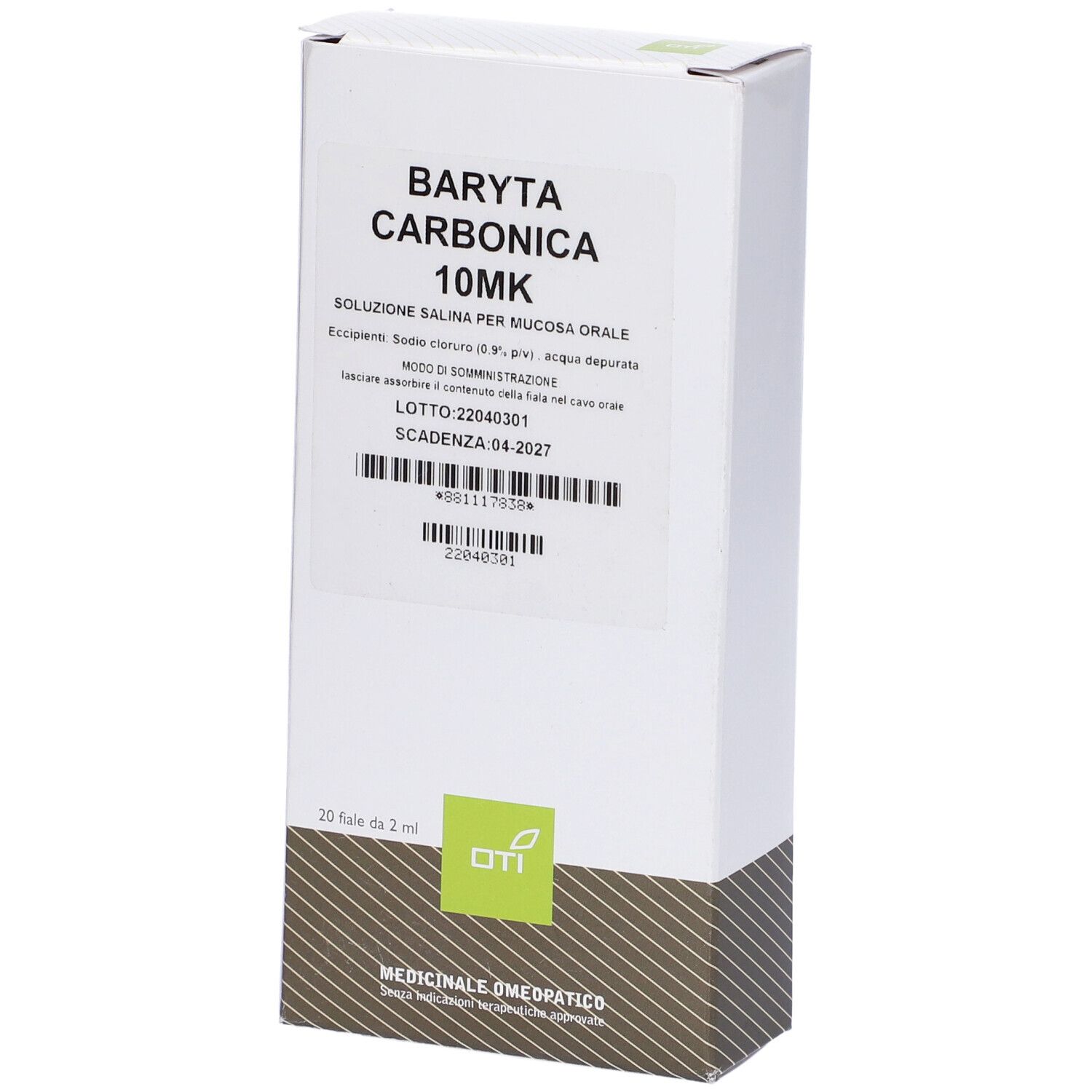 Baryta Carbonica 10Mk 20 Fiale Fisiologiche 2ml