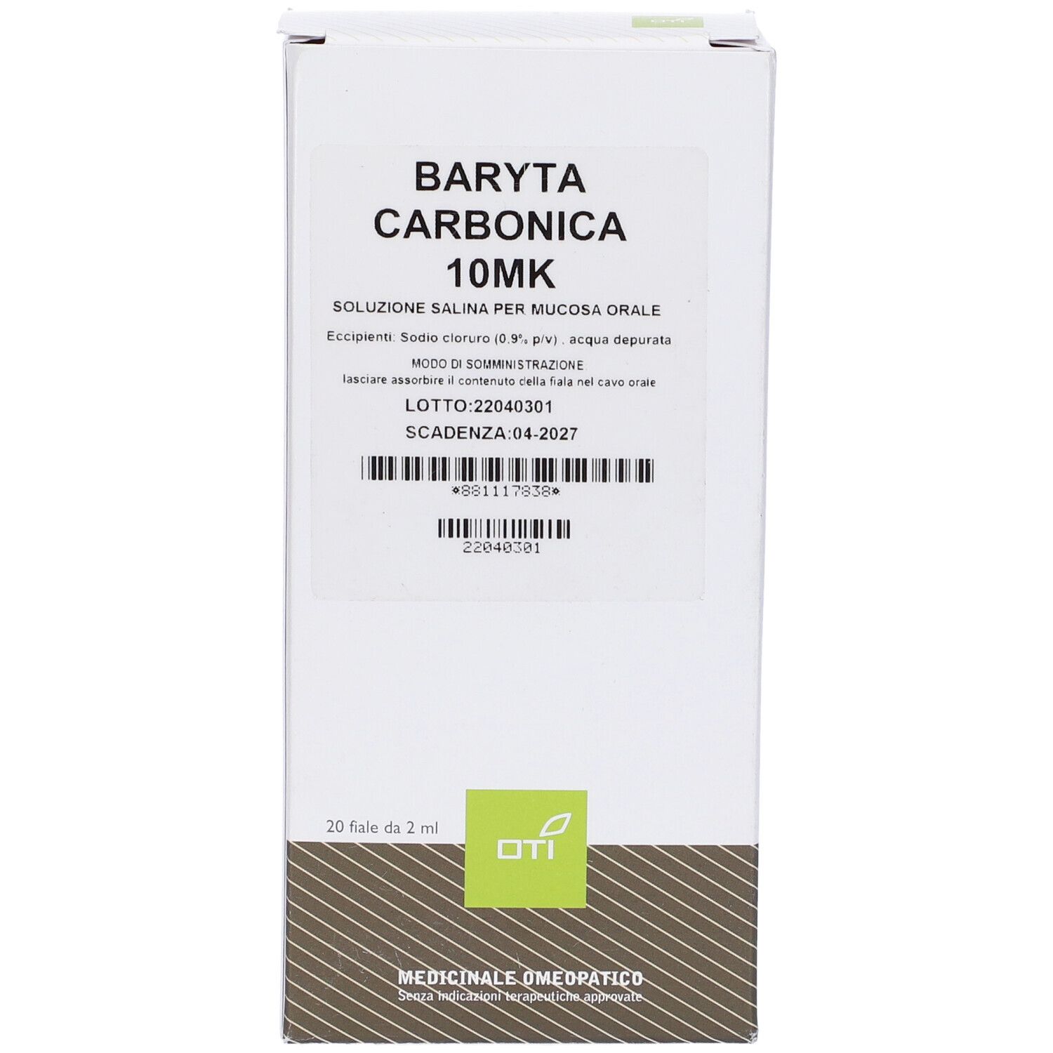 Baryta Carbonica 10Mk 20 Fiale Fisiologiche 2ml