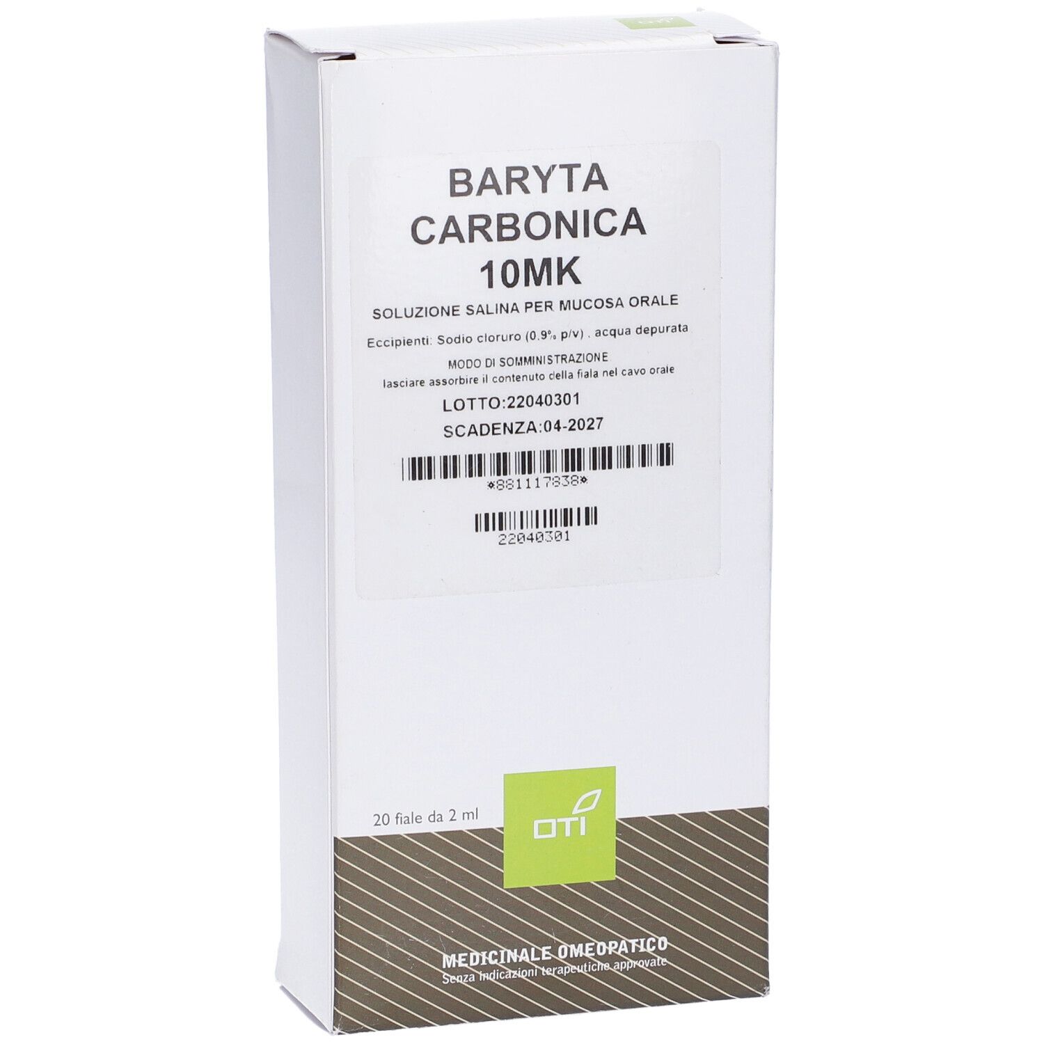 Baryta Carbonica 10Mk 20 Fiale Fisiologiche 2ml