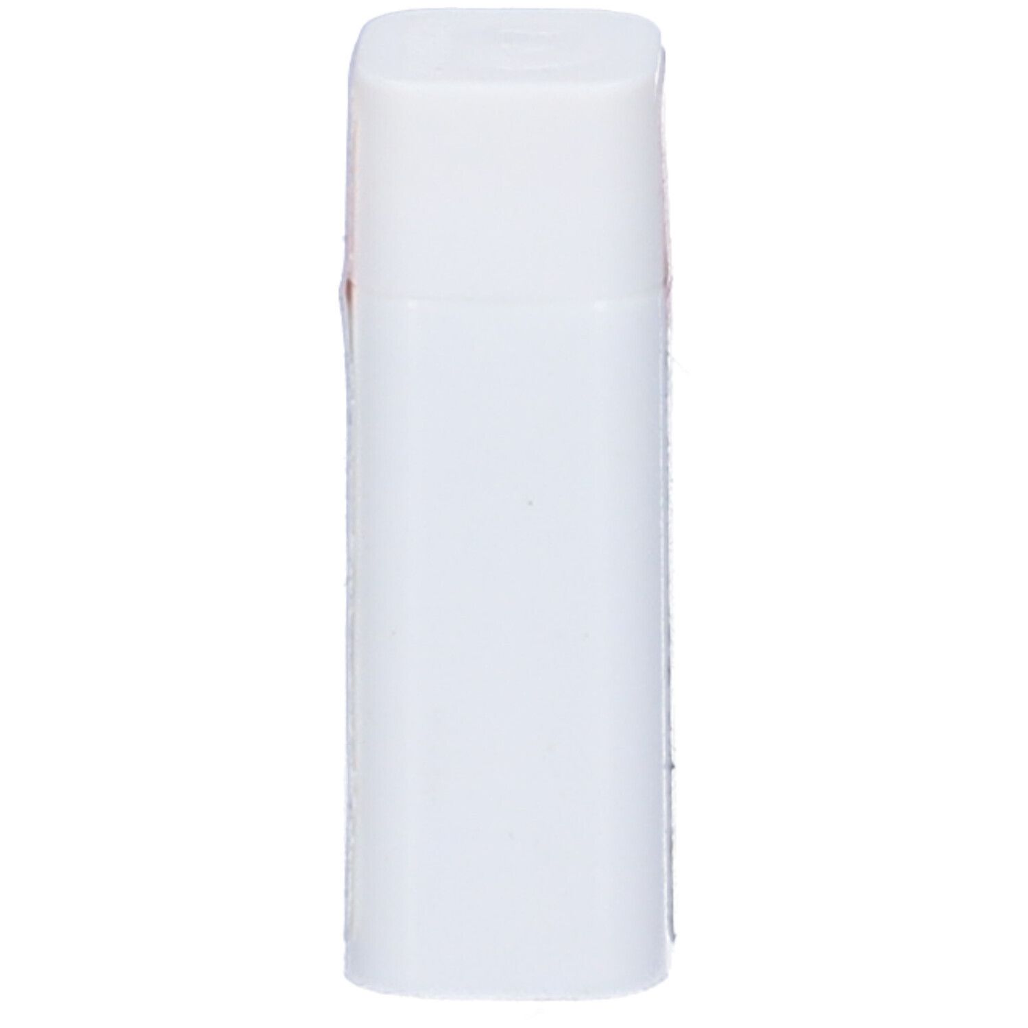 Contenitore rettangolare bianco con etichetta rosa. Nome del prodotto non visibile.