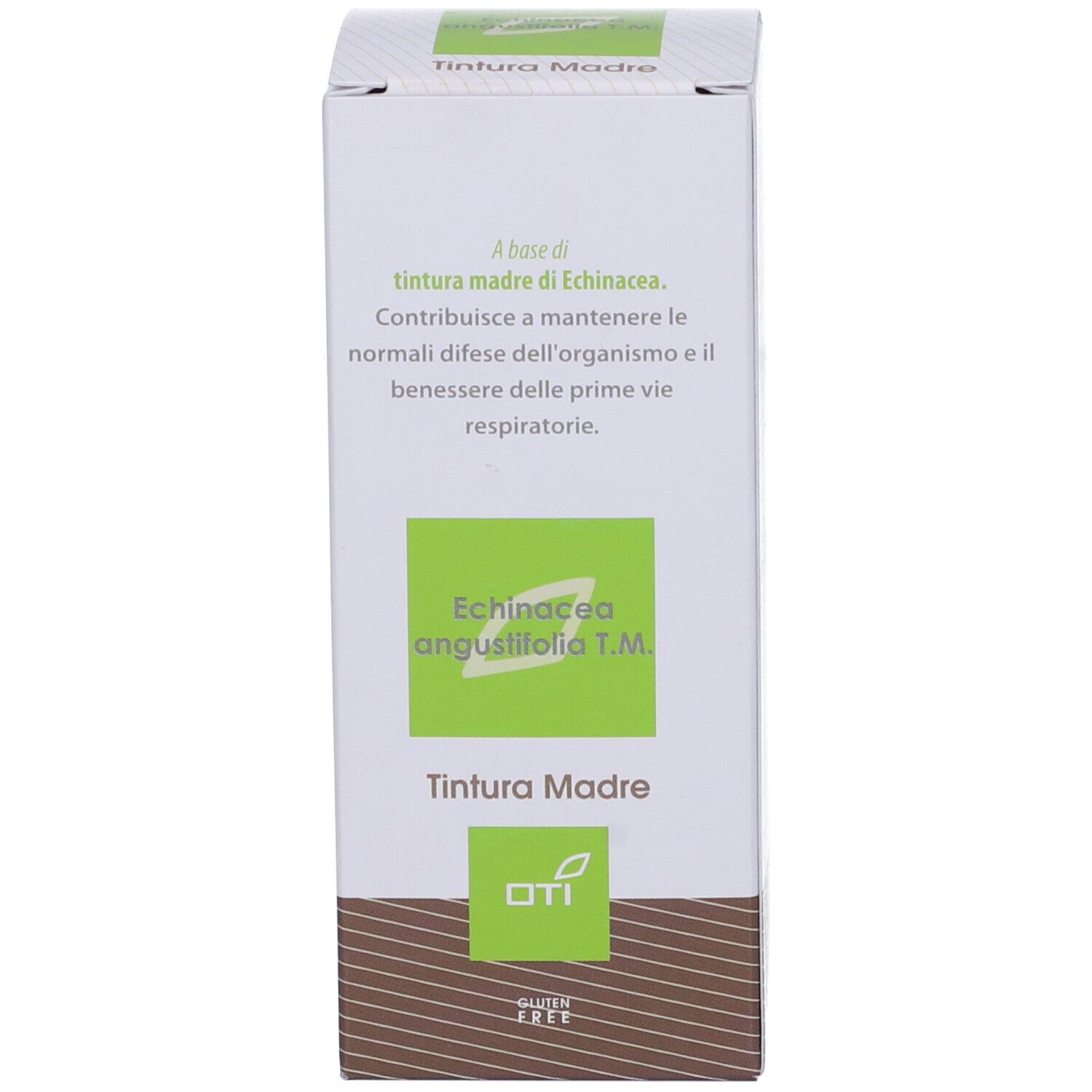 Scatola bianca con scritte verdi. Prodotto per la salute.