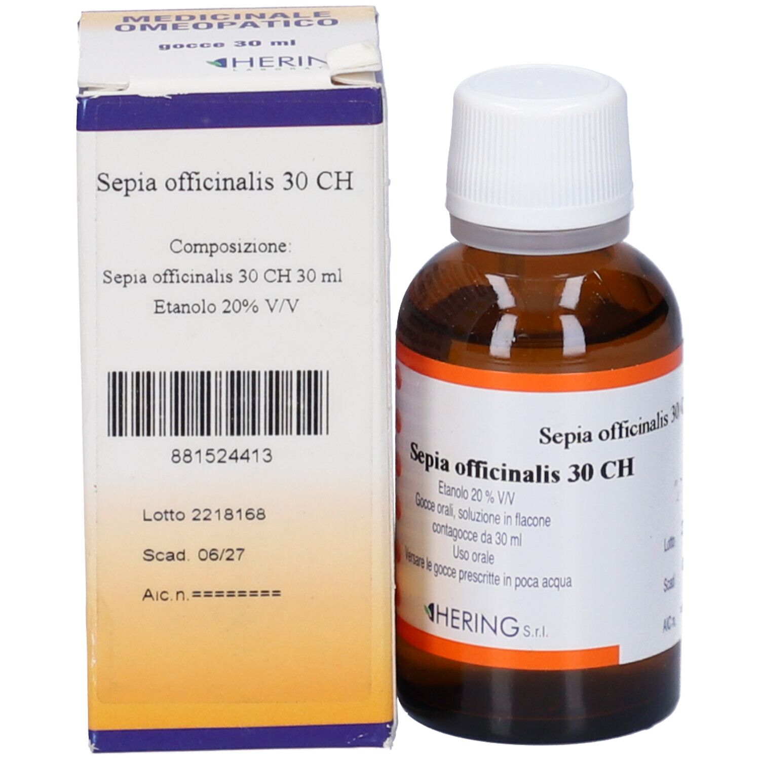 Hering Sepia 30Ch 30Ml Diluizione Hahnemanniana Centesimale In Gocce